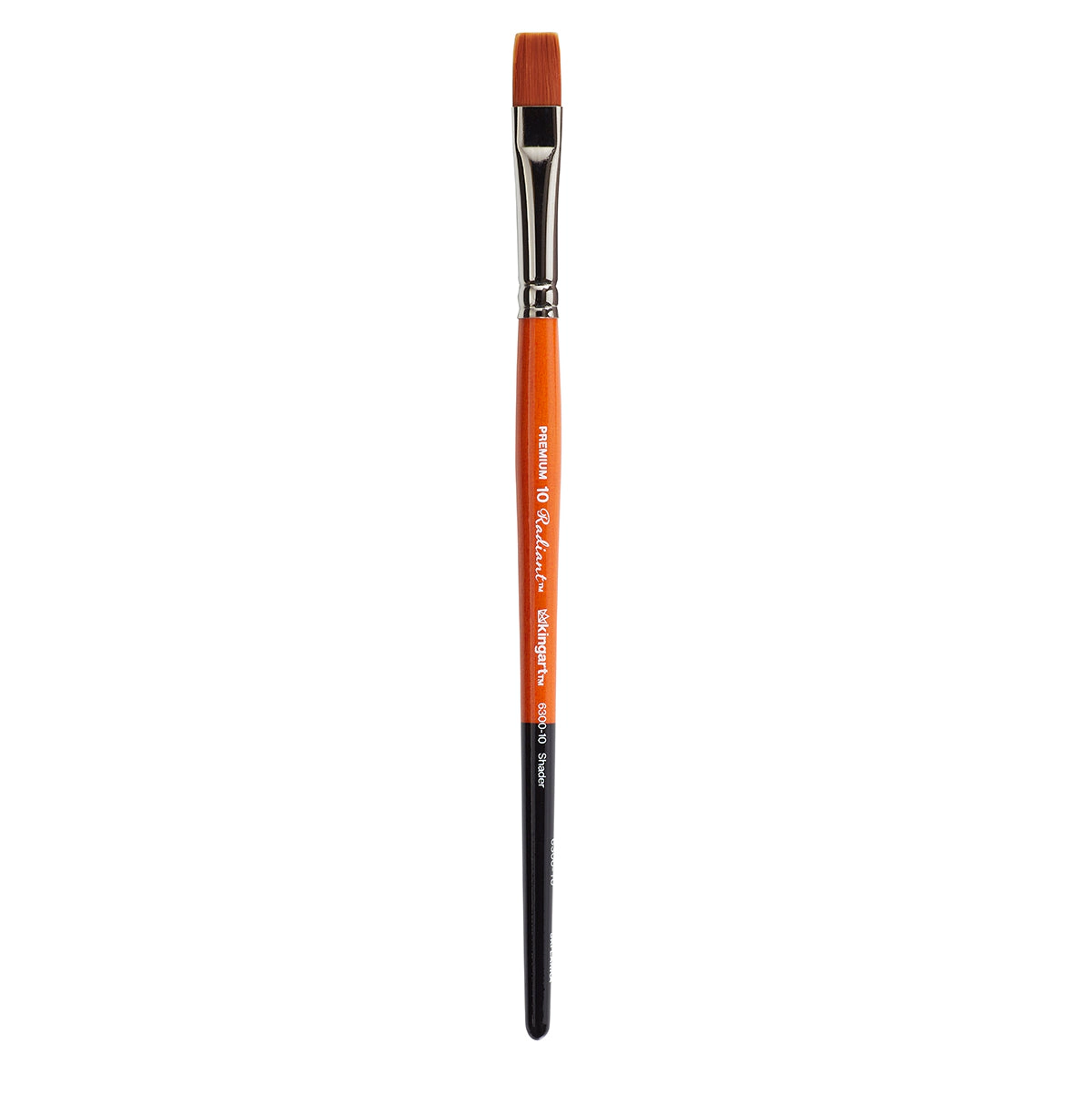 KINGART Radiant 6300 Flat Shader Golden Synthetic Brush - Short Handle