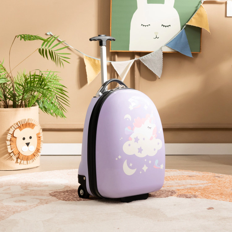 Hivvago 16 Inch Kids Carry-On Luggage Hard Shell Suitcase with Wheels