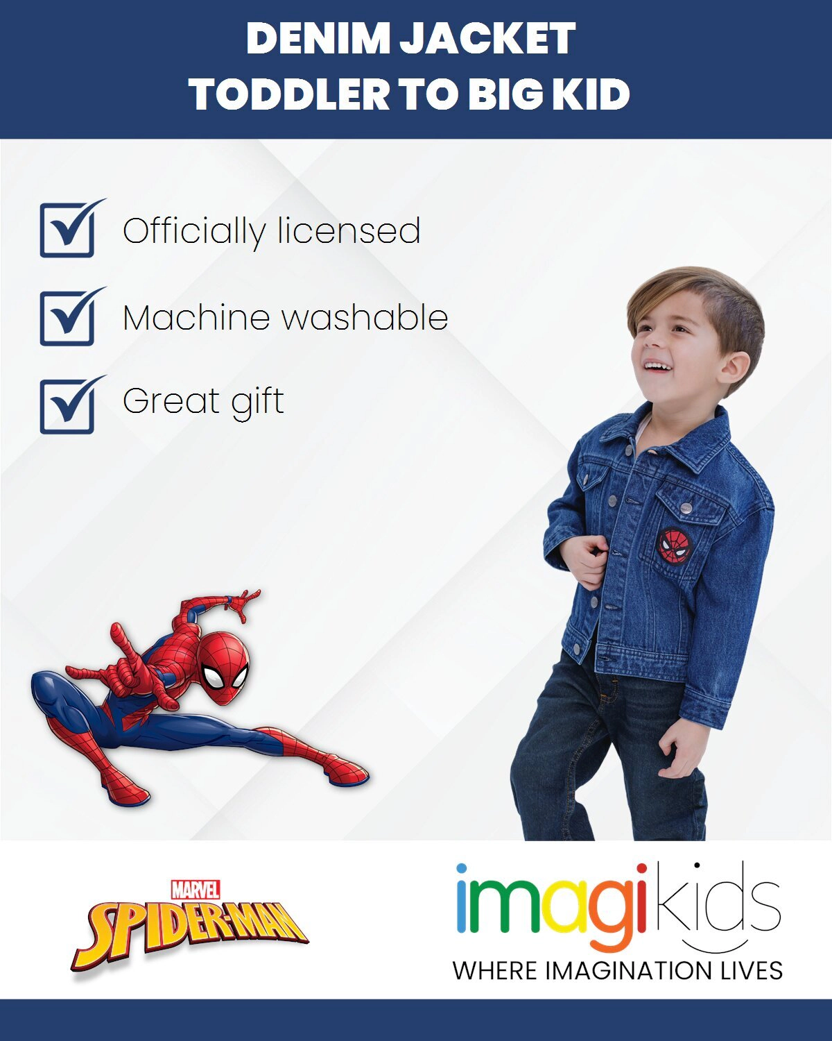 Marvel Spider-Man Boys' Denim Jacket
