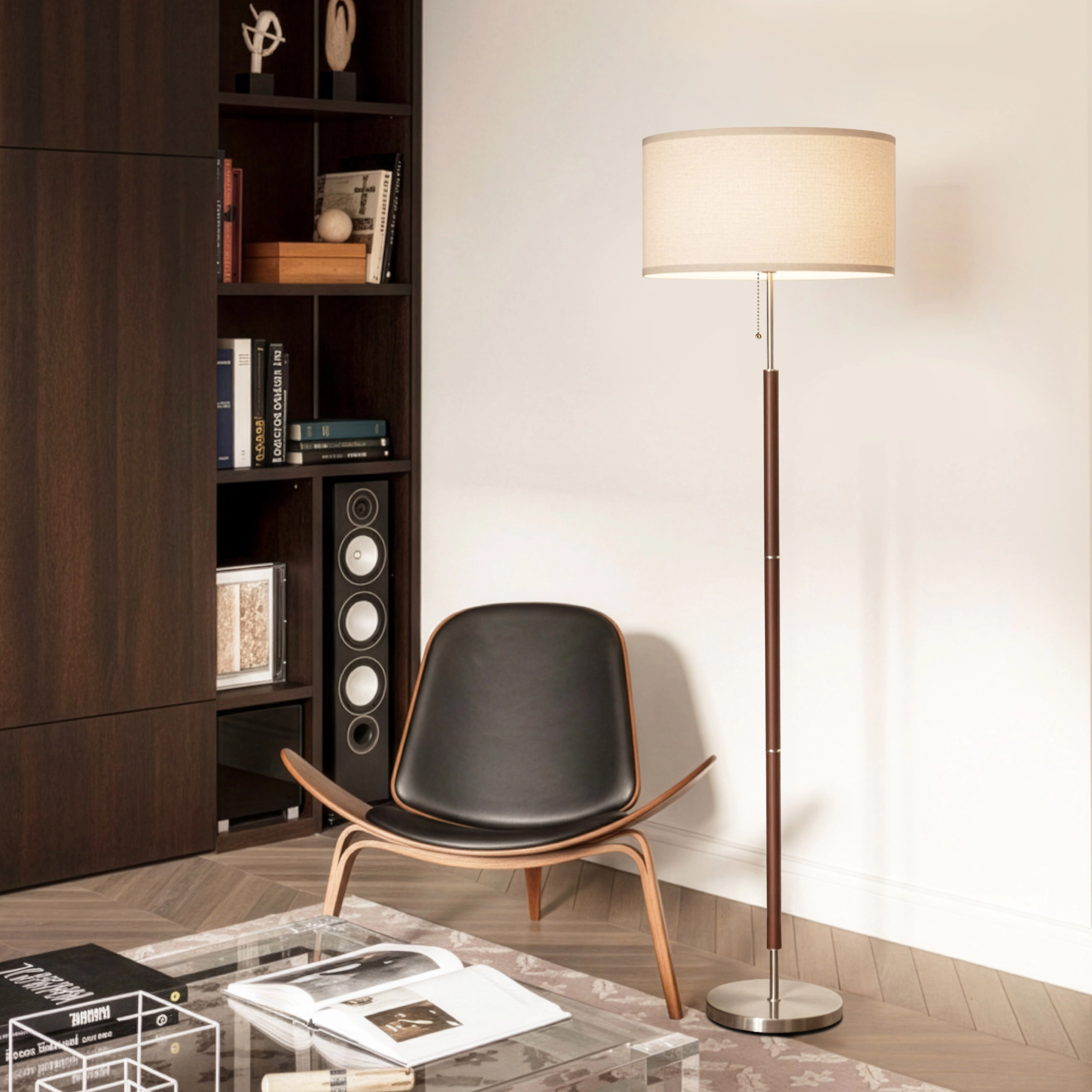 Brightech Carter Wood LED Floor Lamp