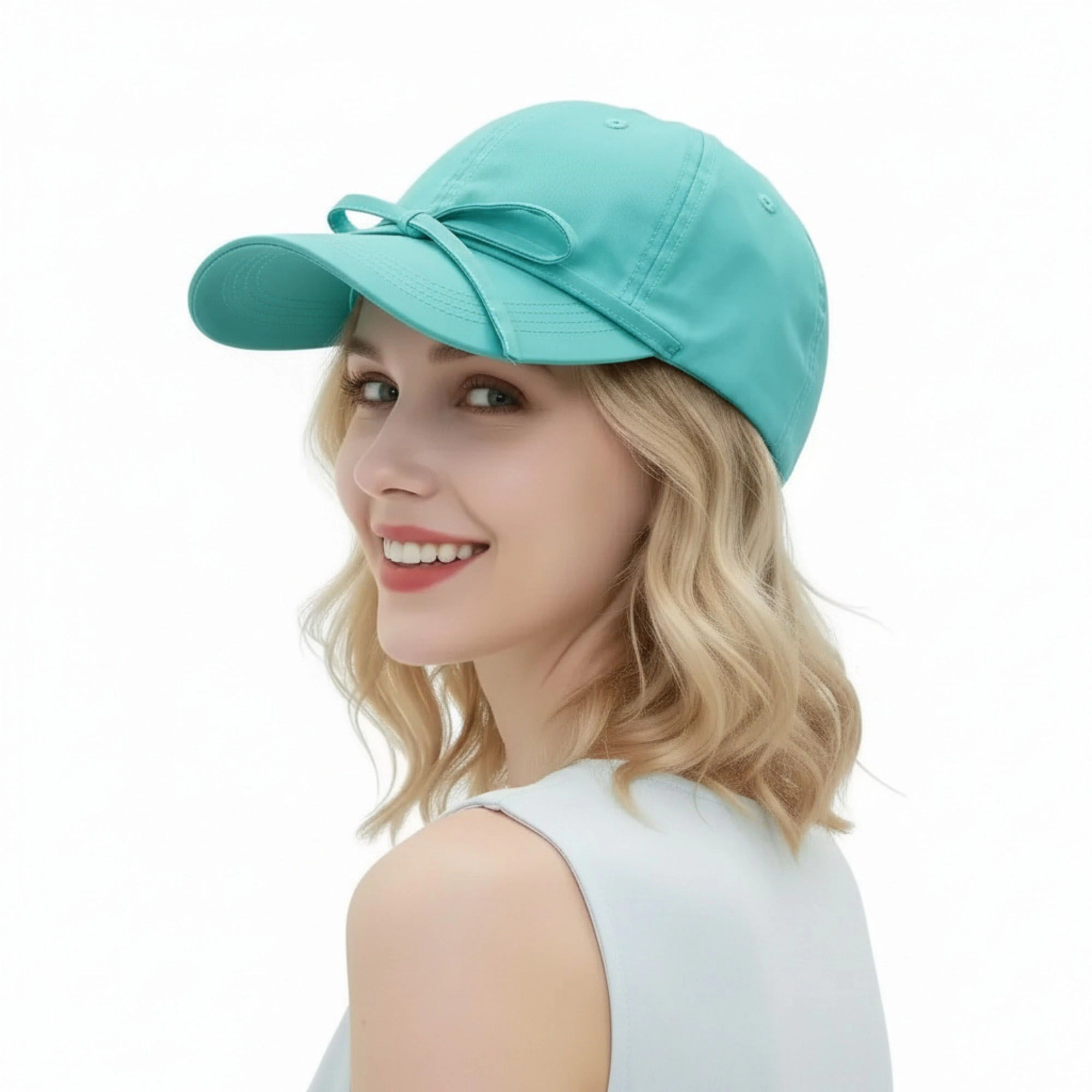 Anna-Kaci Women's Baseball Cap with Bow Tie Detail Adjustable Strap Casual Hat