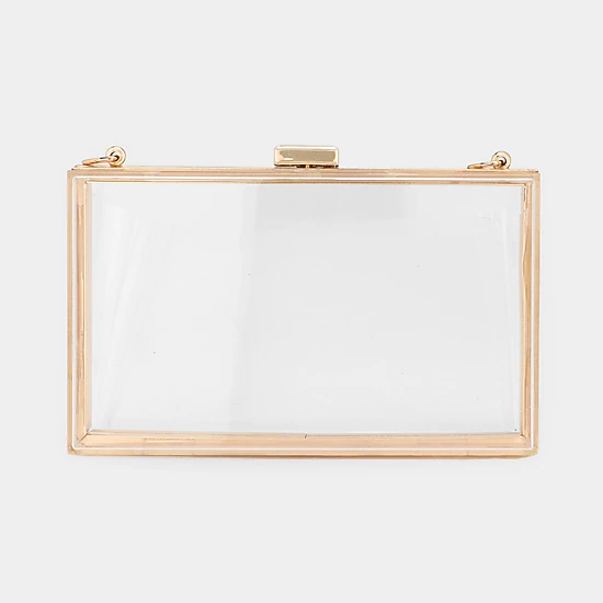 Fashnzfab Transparent Rectangle Clutch / Crossbody Bag