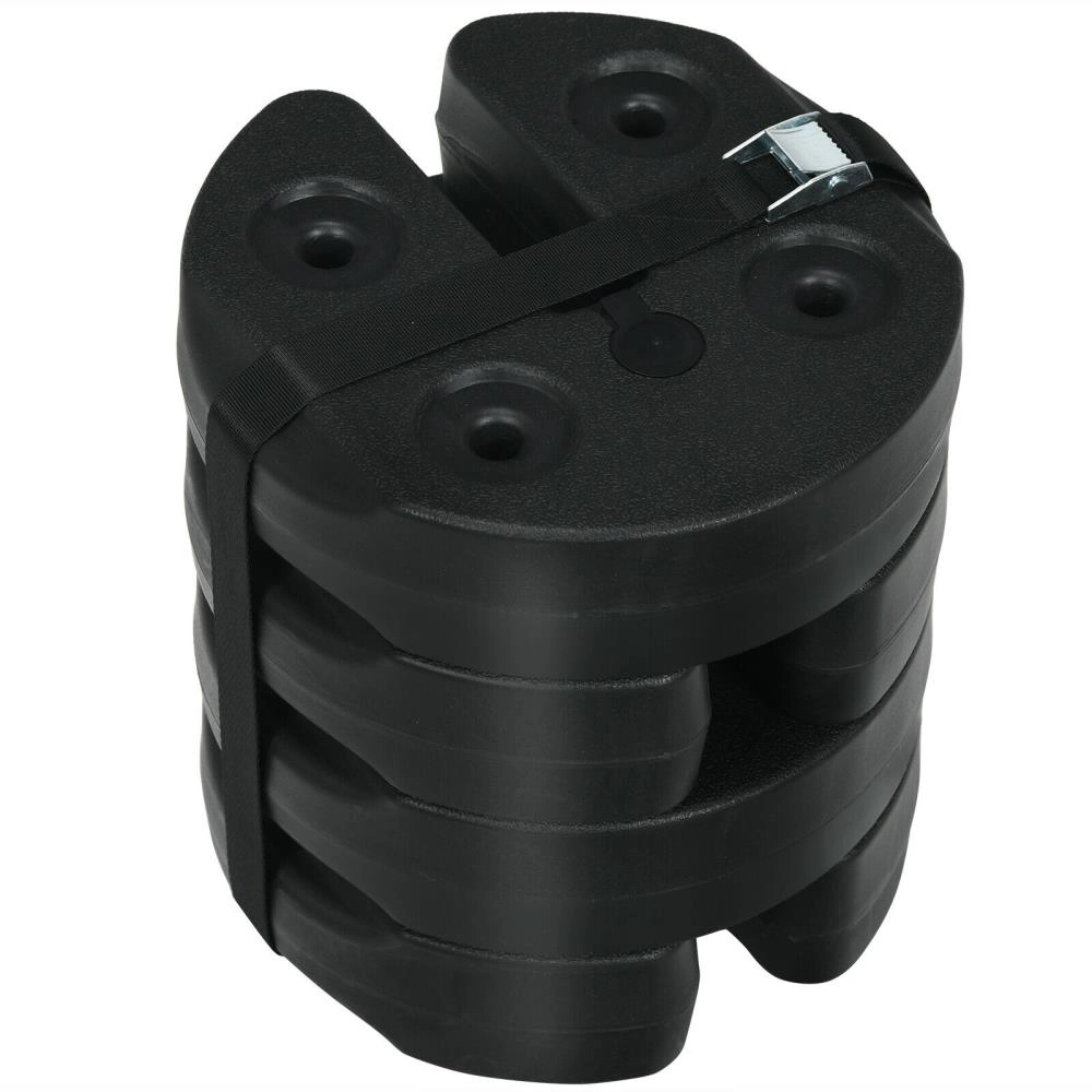 Hivvago Set Of 4 Canopy Weights 20Lbs Weight Plate Kit With No-Pinch Design