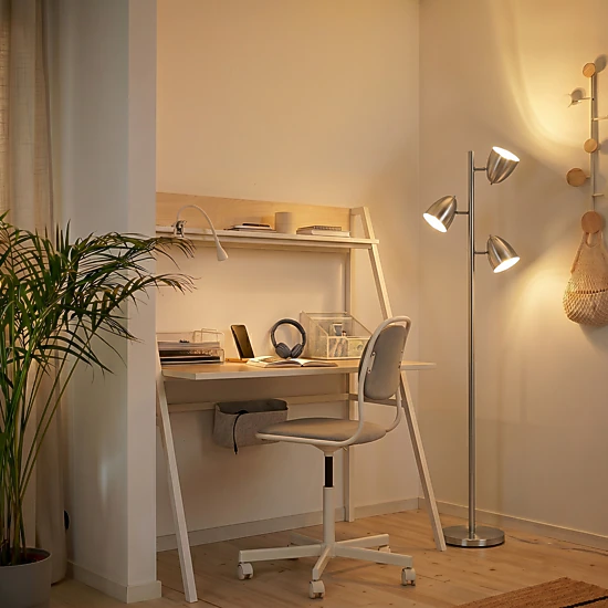 Brightech Jacob Tree Adjustable Floor Lamp, Nickel, Color: Nickel ...
