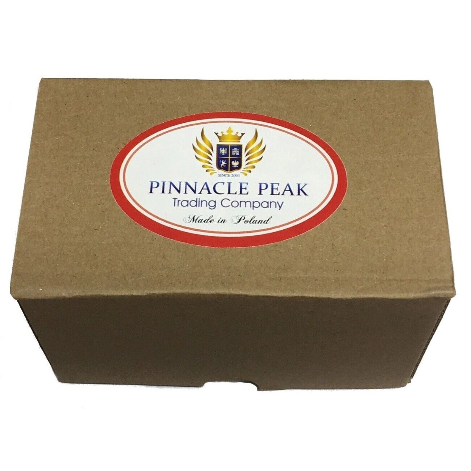 Pinnacle Peak Trading Company Red Heart with Gold Stripes Polish Glass Christmas Tree Ornament Made in Poland