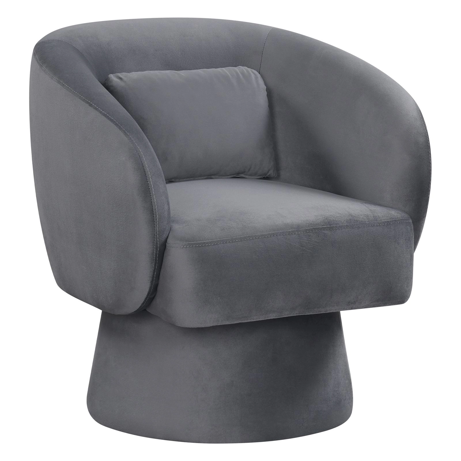 SlickBlue Unisex 360° Swivel Accent Chair with Lumbar Pillow