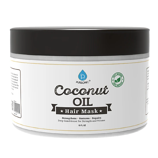 Pursonic Unisex 100% Natural Coconut Oil Hair Mask – 10 Oz