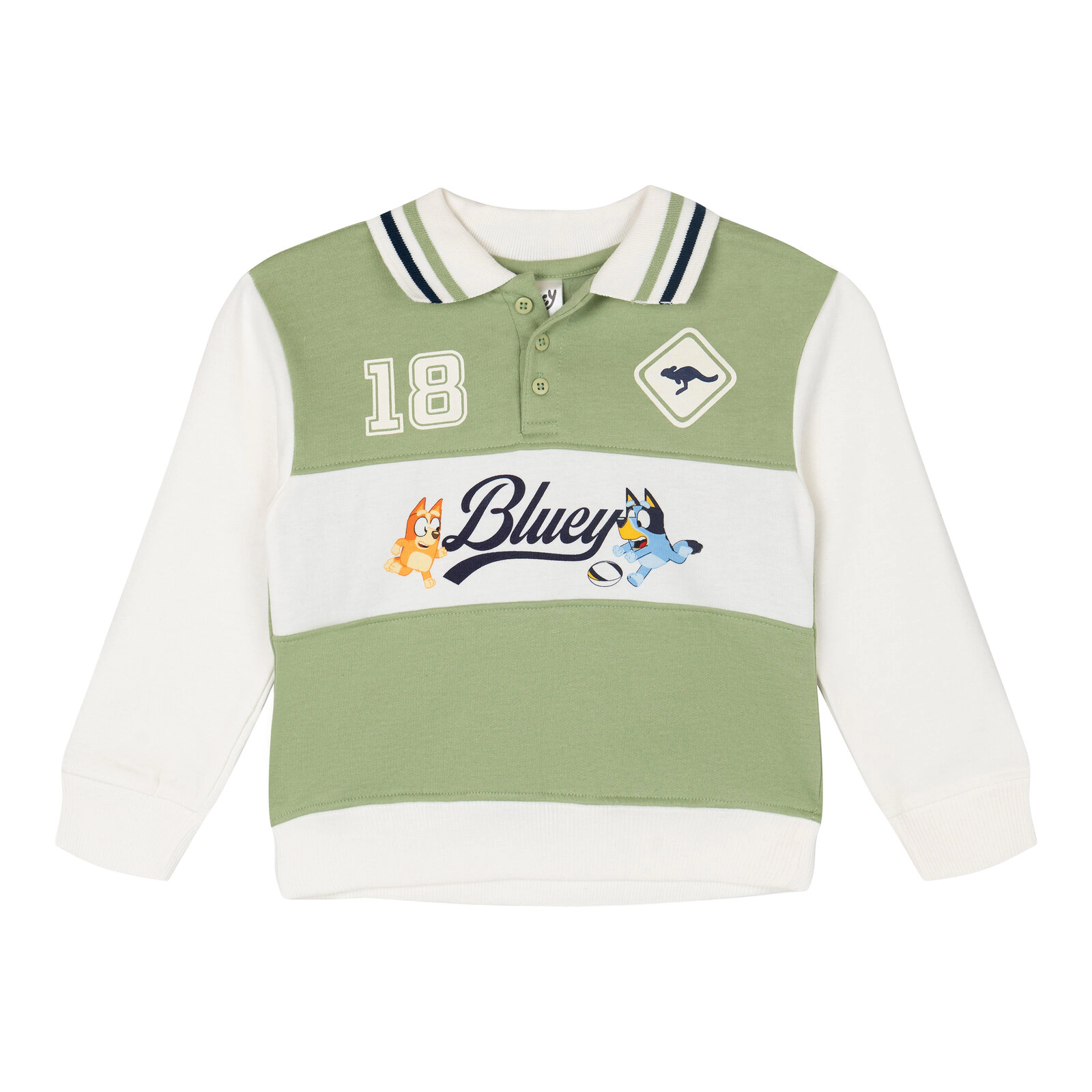 Bluey Boys' 2-Piece Fleece Polo and Joggers Set
