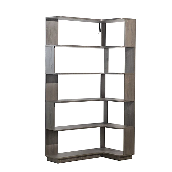 GBruno 5-Tier L-Shaped Corner Bookshelf