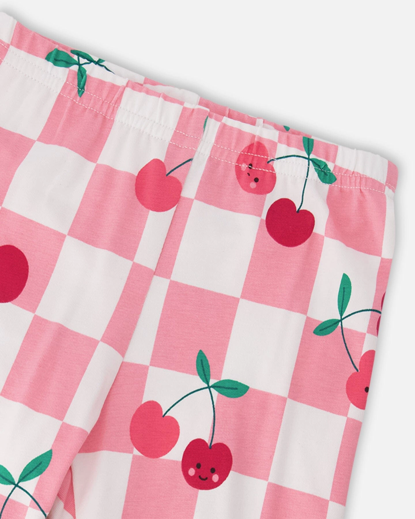 Deux par Deux Girls Organic Cotton Jersey Capri Printed Cherries