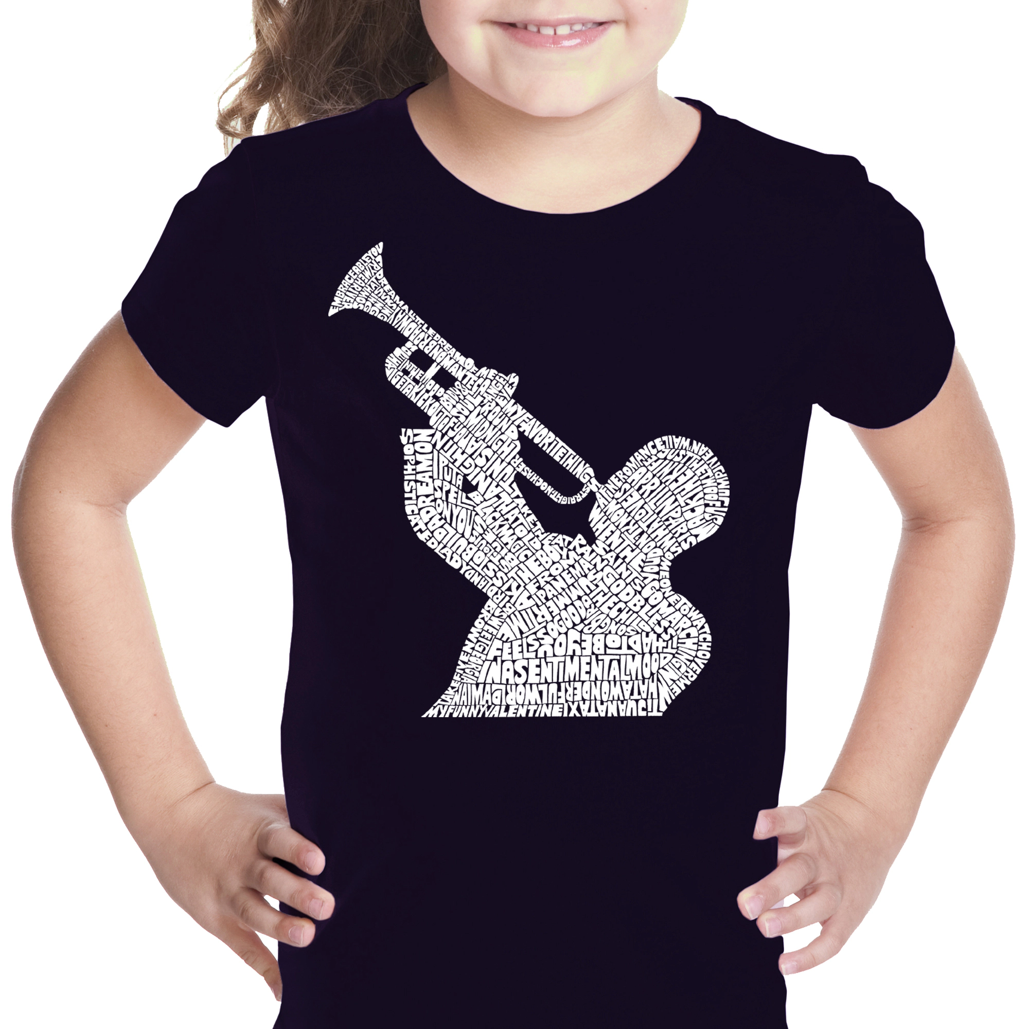 LA Pop Art Girls Word T-Shirt - All Time Jazz Songs