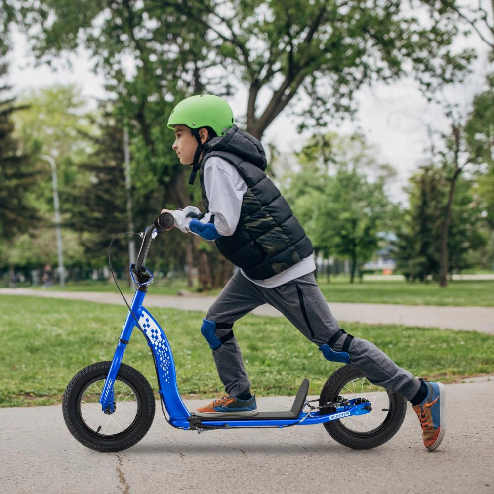Hivvago Kids Scooter Youth Kick with Adjustable Height Handlebar Inflatable Wheels