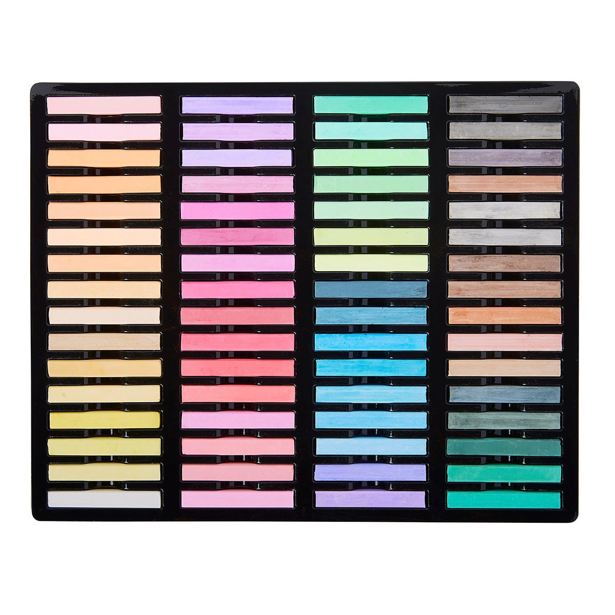 KINGART Square Soft Chalk Pastels - 64 Colors