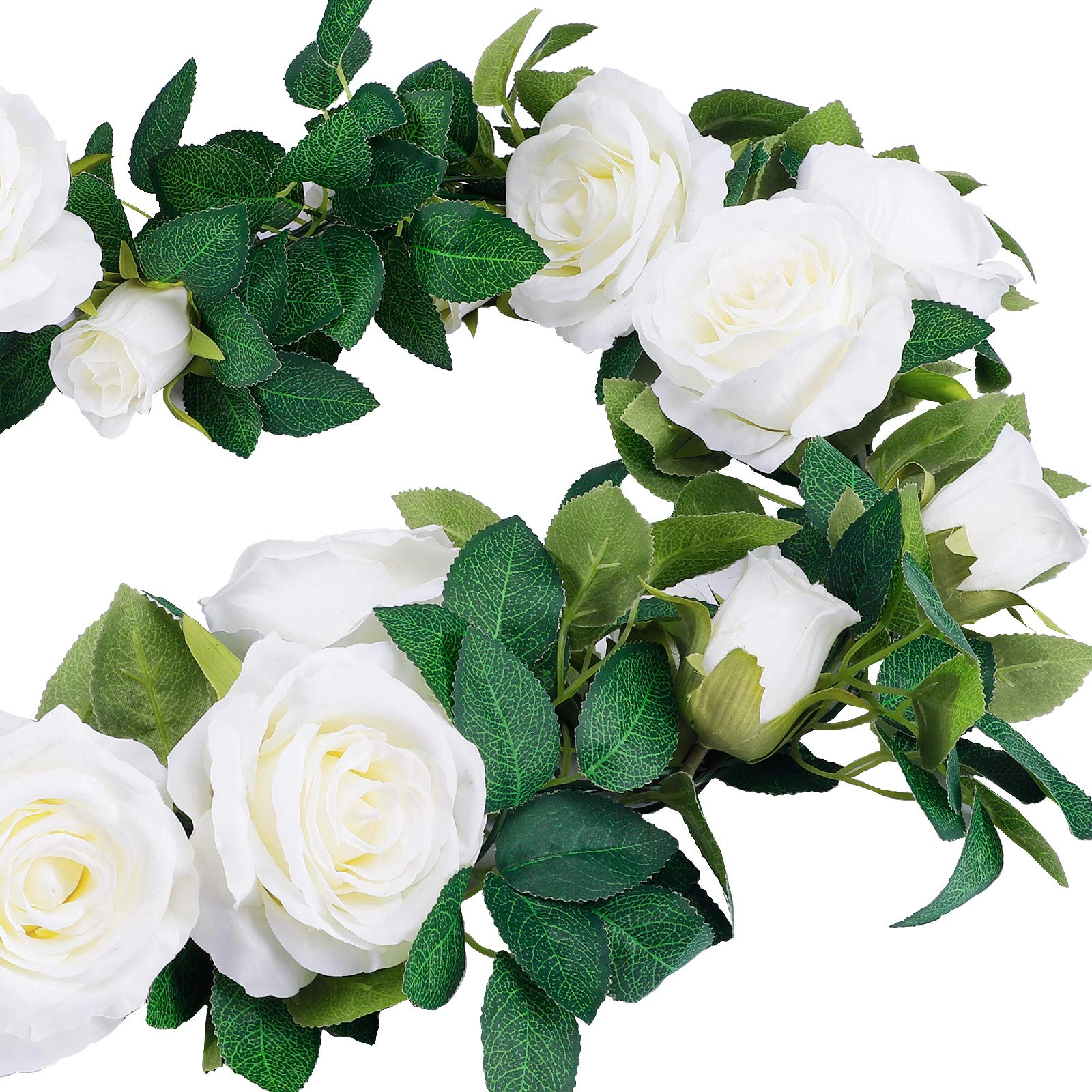 PUPWE Artificial Rose Vine Garland Wedding Decor