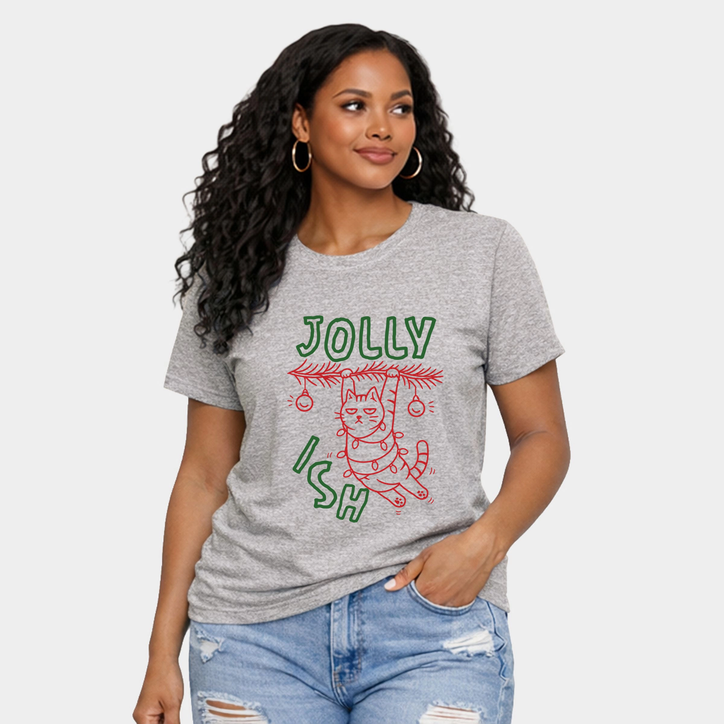 Simply Sage Market - Women's Short Sleeve Graphic T-Shirt Jollyish Cat