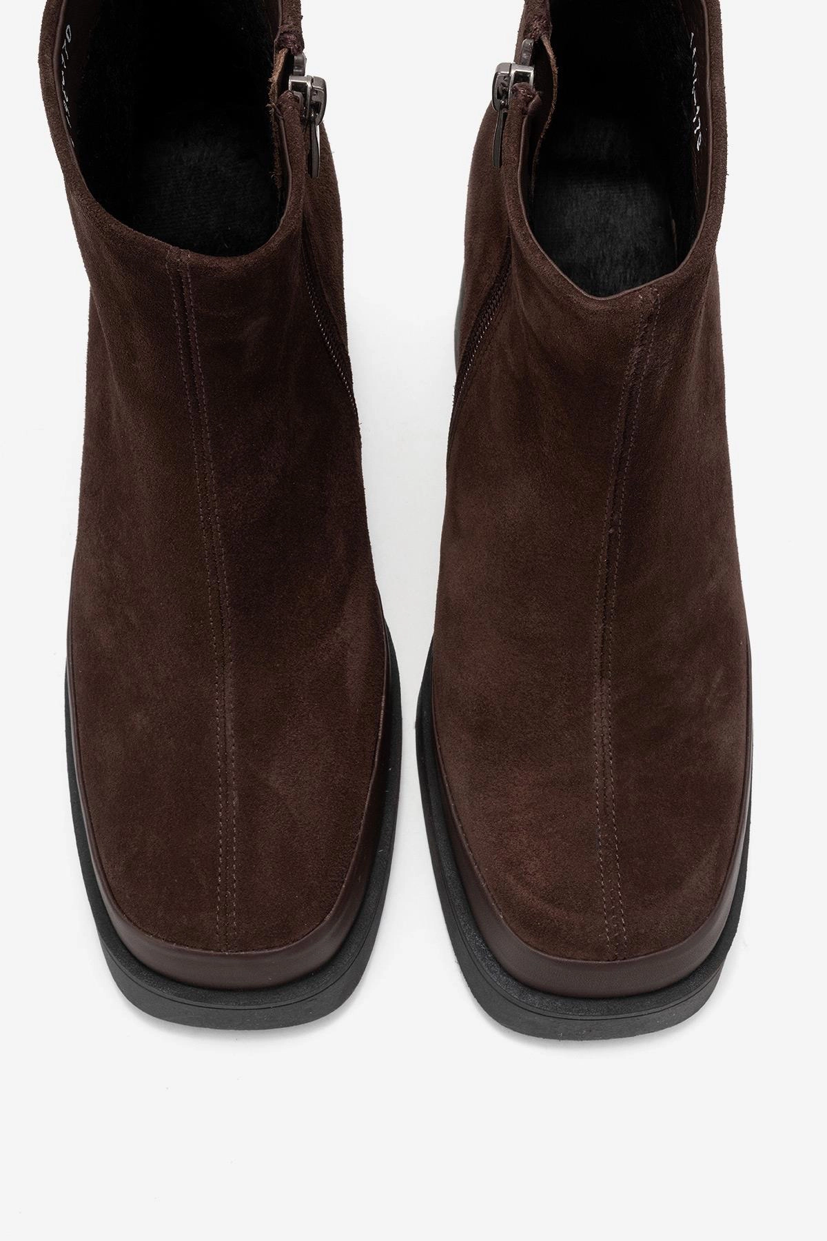 Forever & Always Womens Livia Leather Wedge Boots