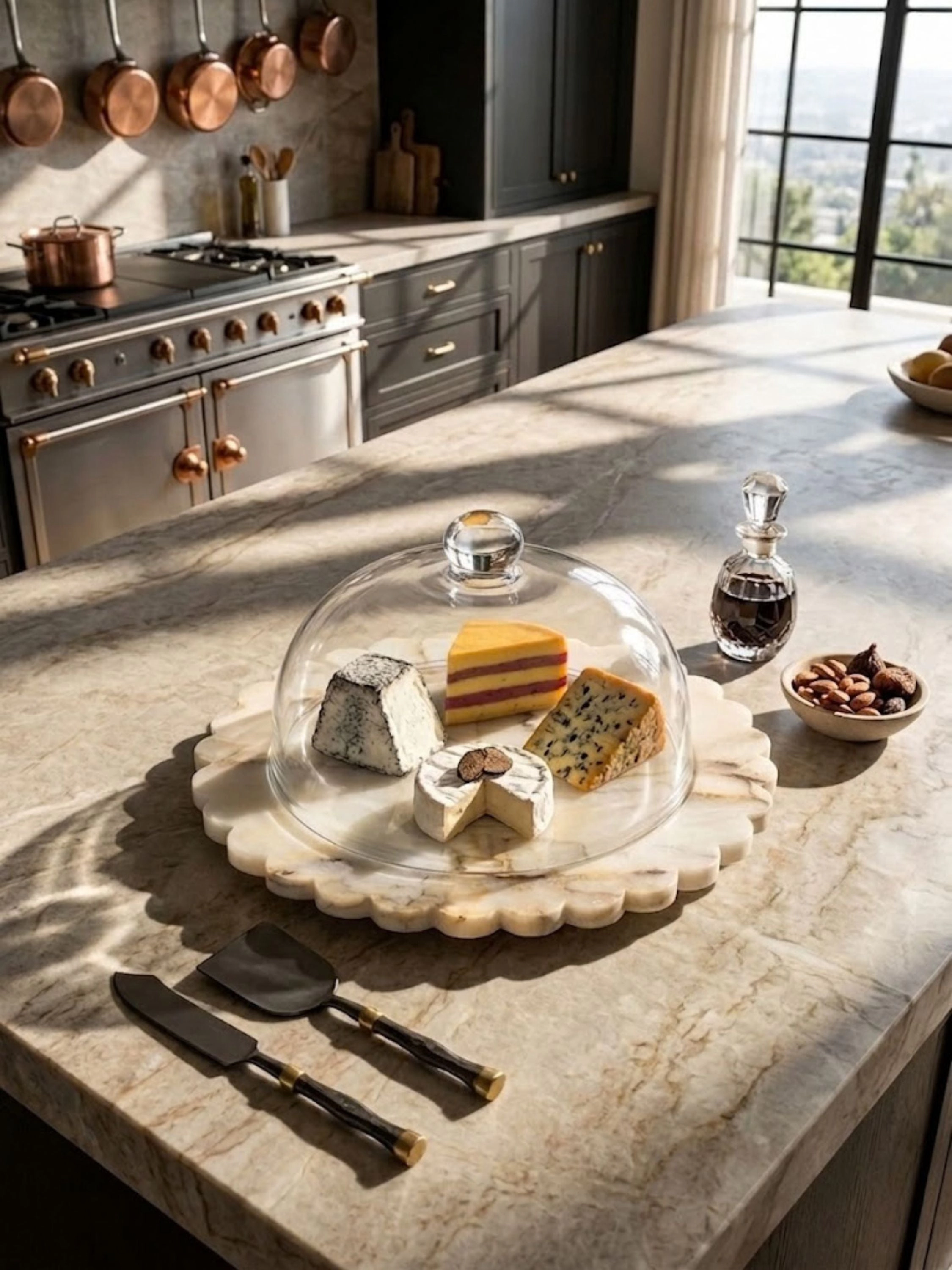 GAURI KOHLI Kismet Serving Board with Cloche