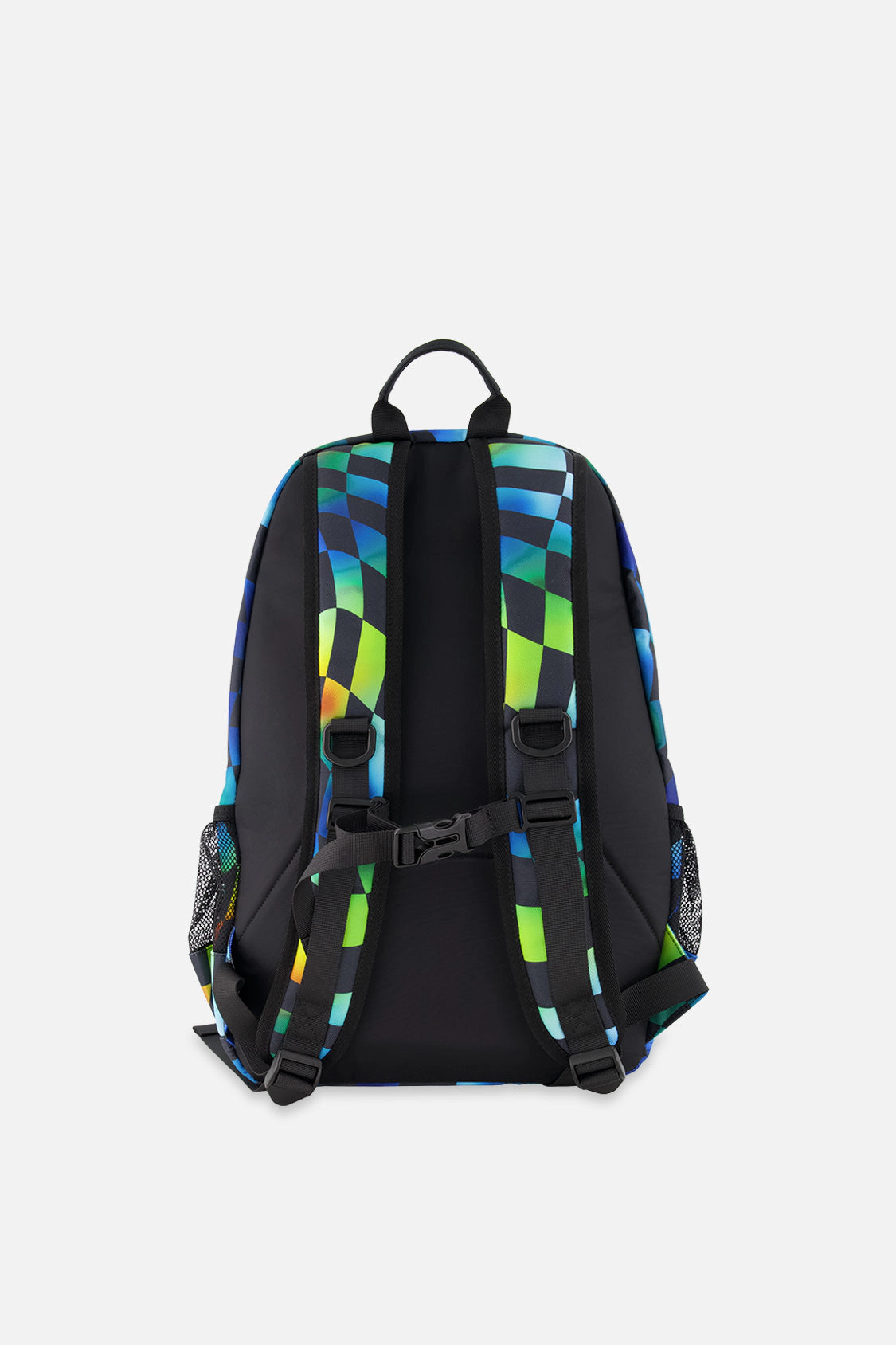 Deux par Deux Boys Checkered Print Two-Compartment Backpack with Padded Laptop Sleeve
