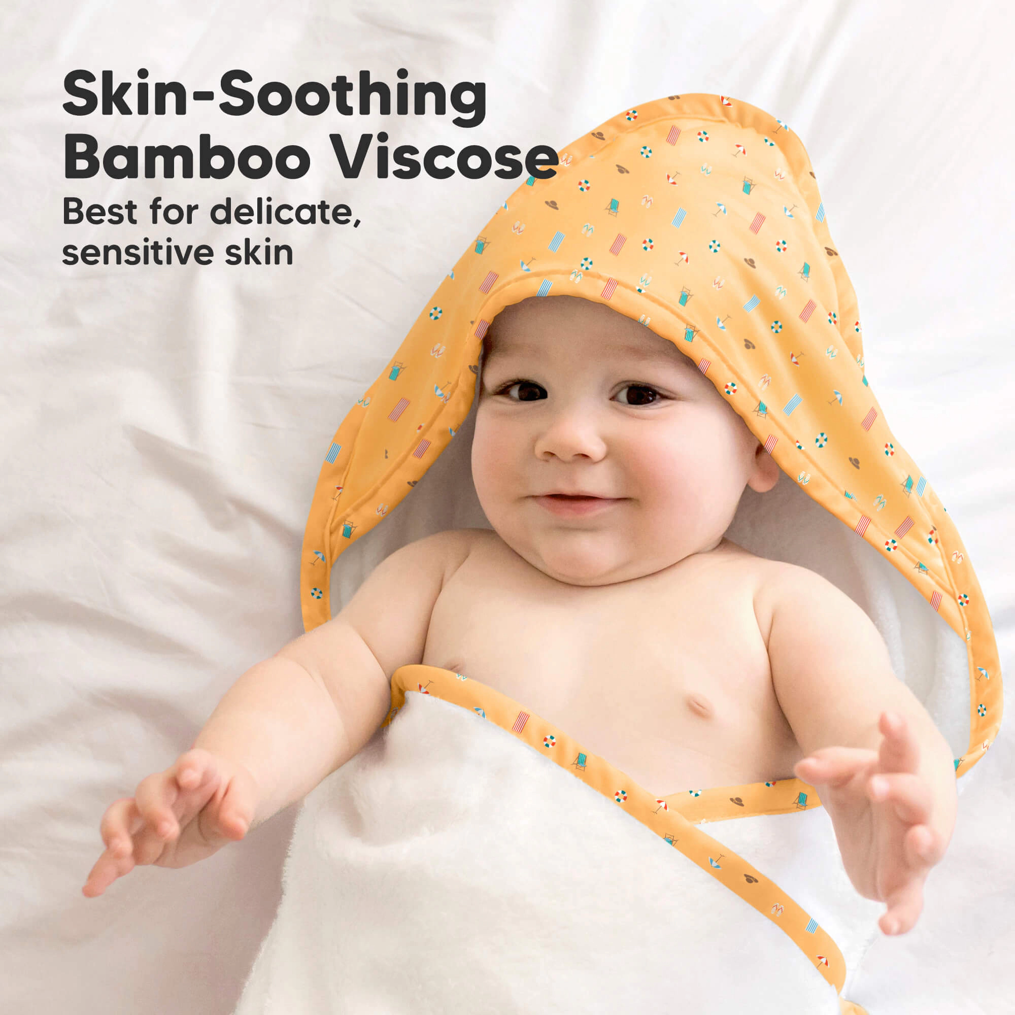 KeaBabies Luxe Baby Hooded Towel
