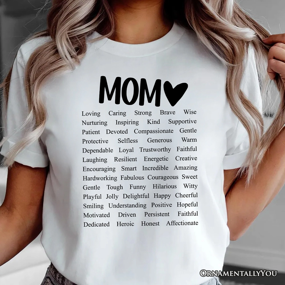 OrnamentallyYou Womens Words That Define Mom T-Shirt