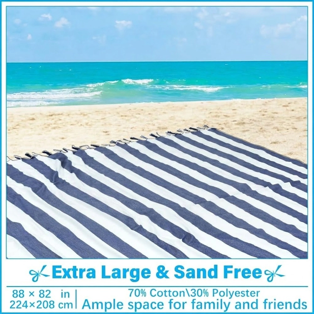 Technopliance Oversized Turkish Beach Towel Blanket 88 x 82 Inch