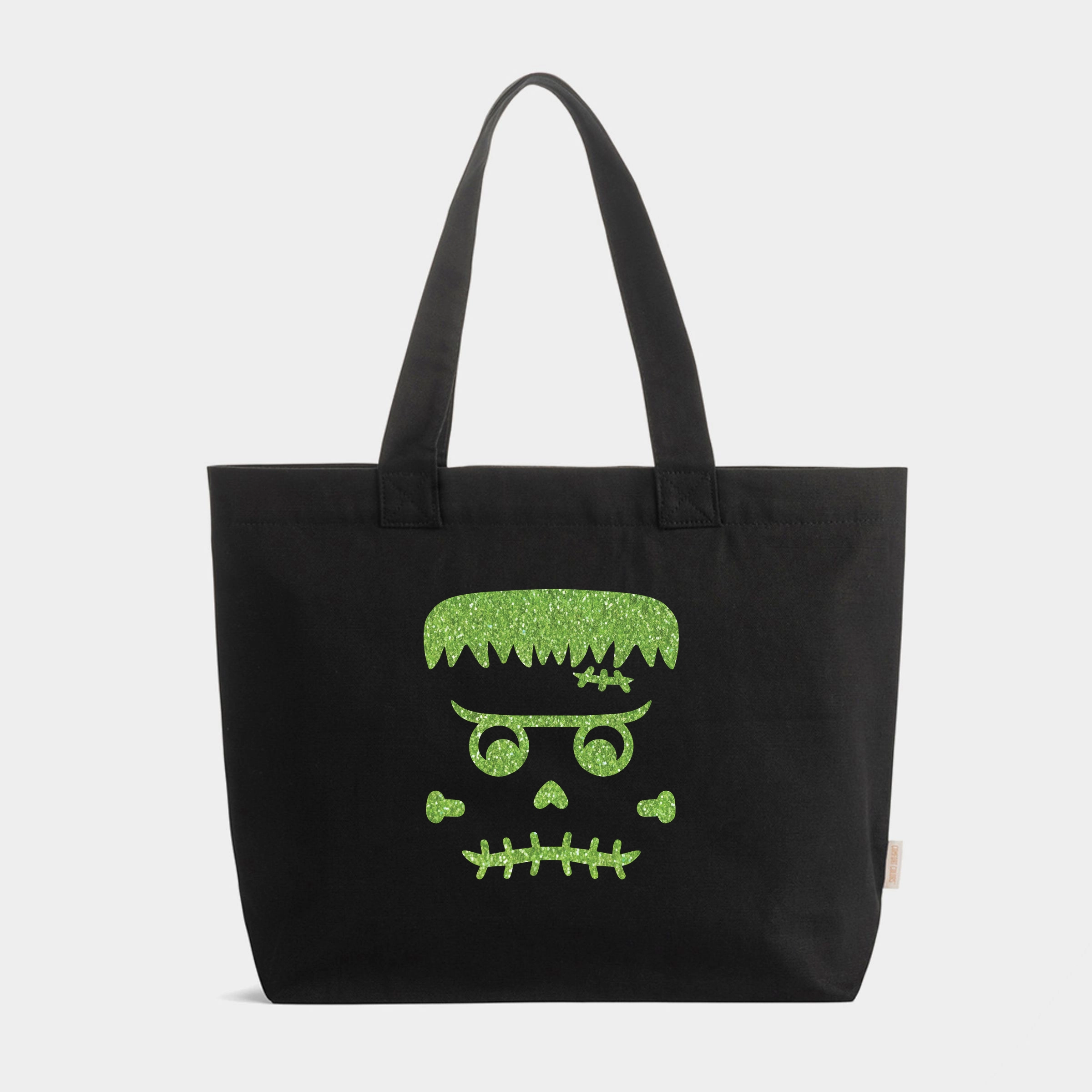 Simply Sage Market - Zippered Canvas Tote - Monster Face Glitter