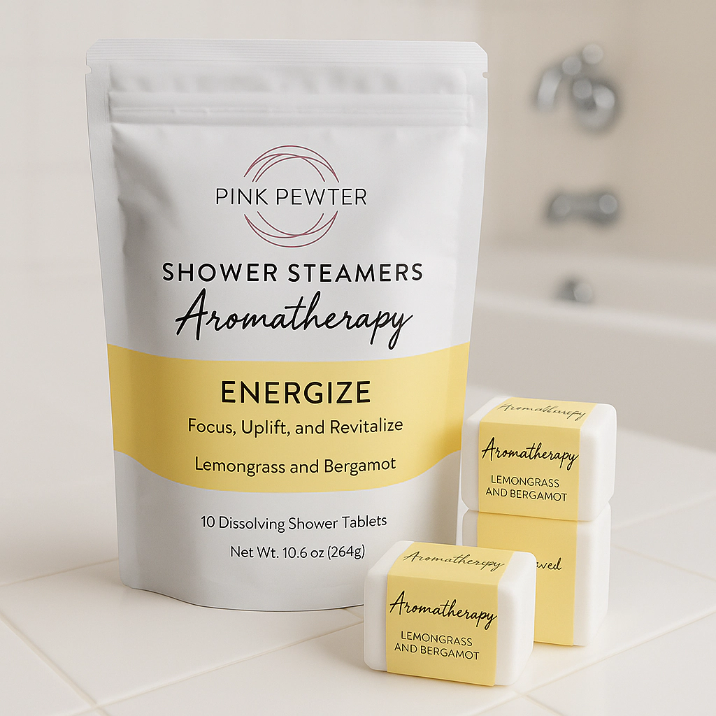 Pink Pewter Premium Aromatherapy Shower Steamers with Pure Essential Oils (10pc)