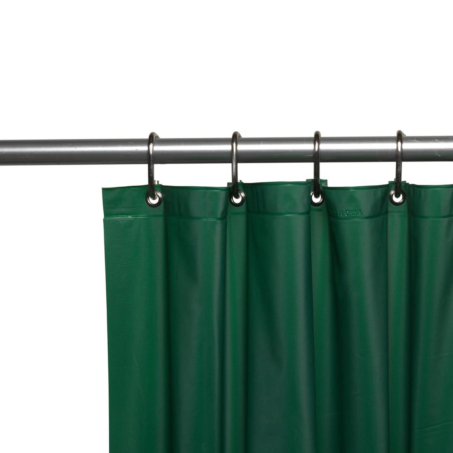 Carnation Home Fashions Hotel Collection 8 Gauge Vinyl Shower Liner with Magnets and Metal Grommets 72"x72" Evergreen