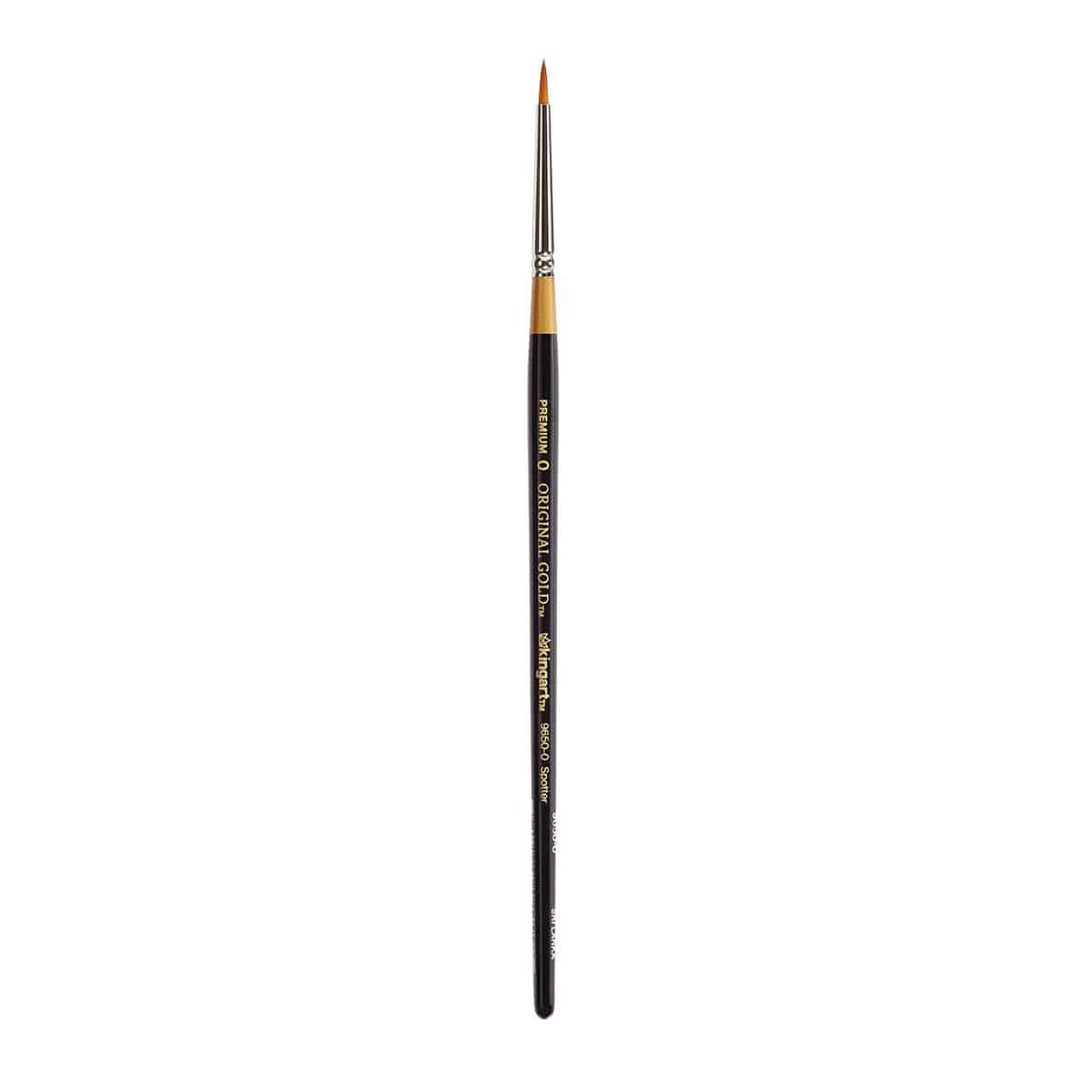 KINGART Original Gold 9650 Spotter Golden Taklon Brush