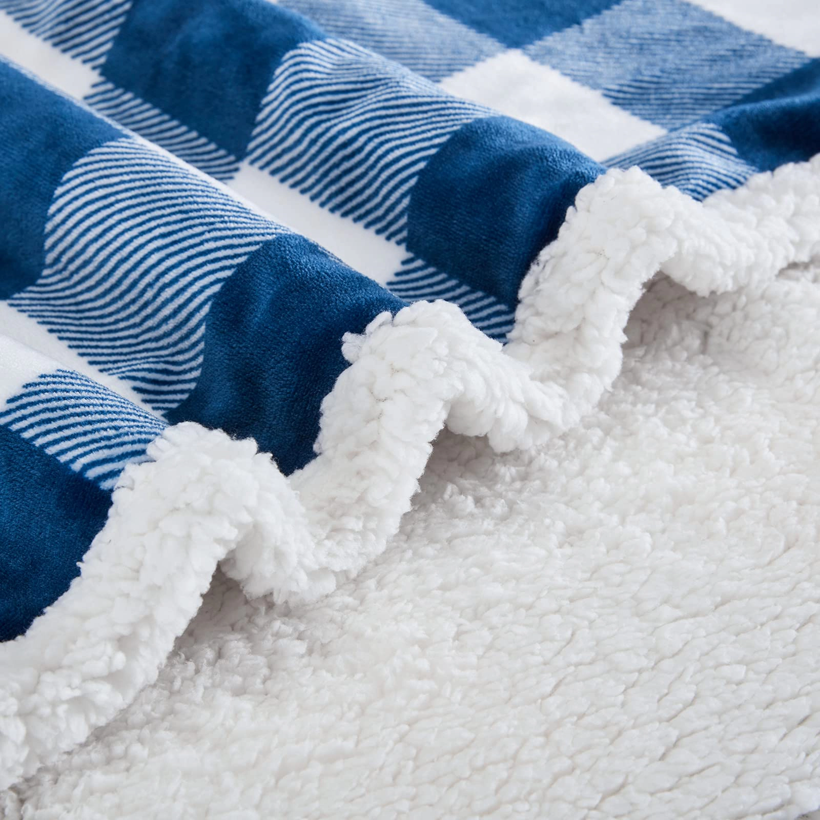 CovertSafe Soft Cozy Sherpa Plaid Throw