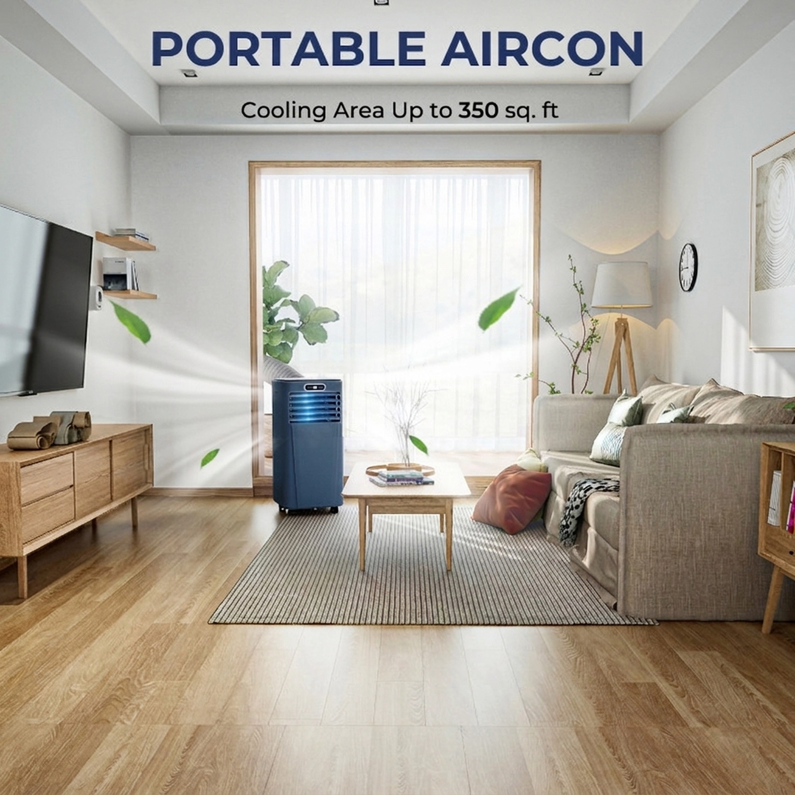 SUGIFT 4-in-1 Air Conditioner with Dehumidifier, Fan and Sleep Mode 10000 BTU 6000 BTU SACC for Rooms up to 350 sq ft