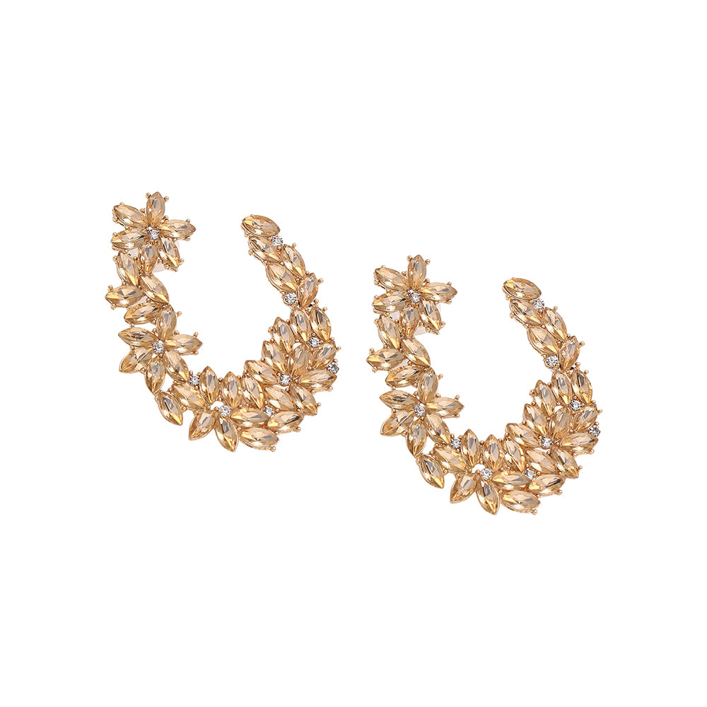 SOHI Women's Botanical Drop Earrings