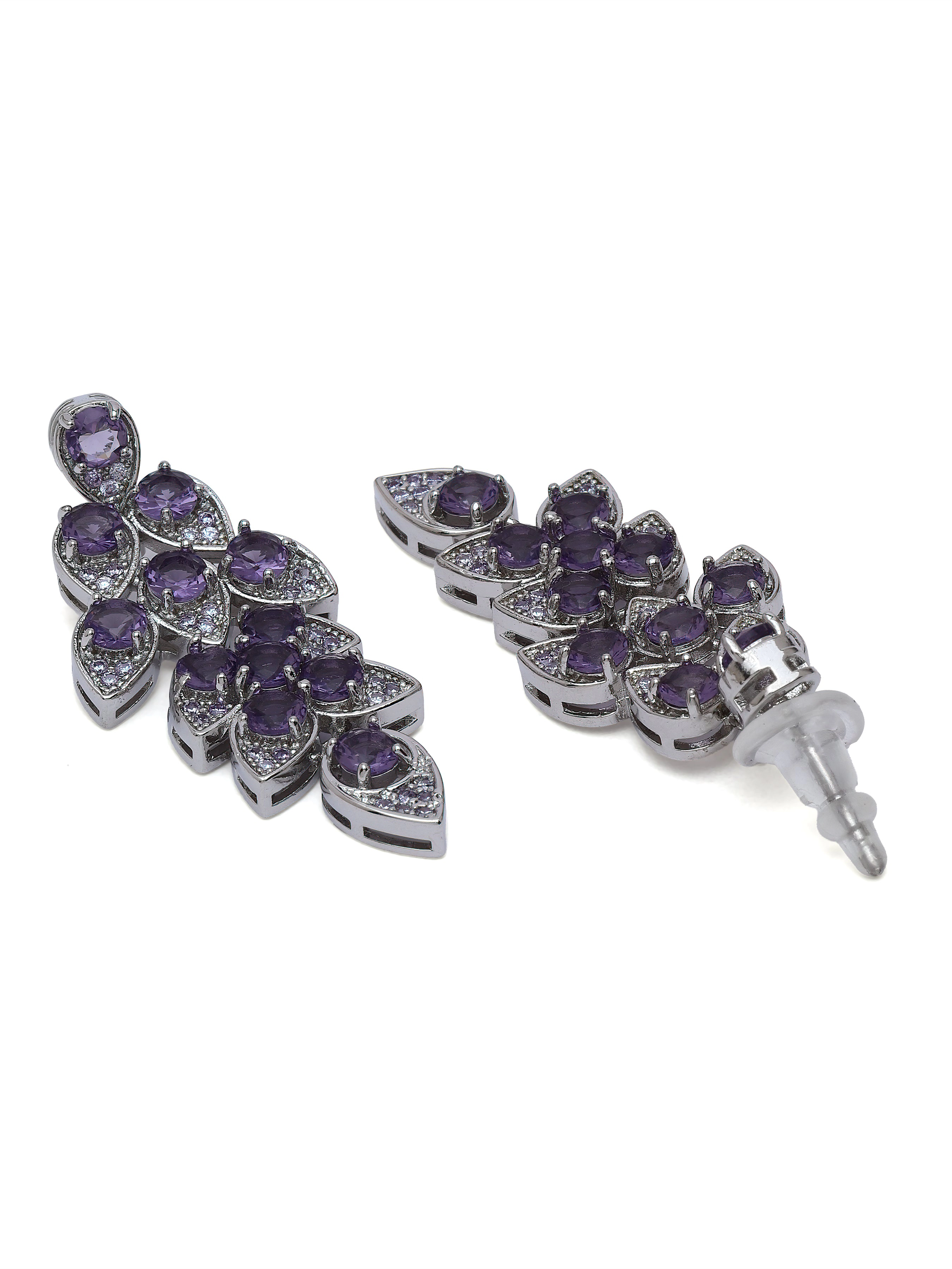 AGP PARIS Womens Cluster Vine Drop Earrings
