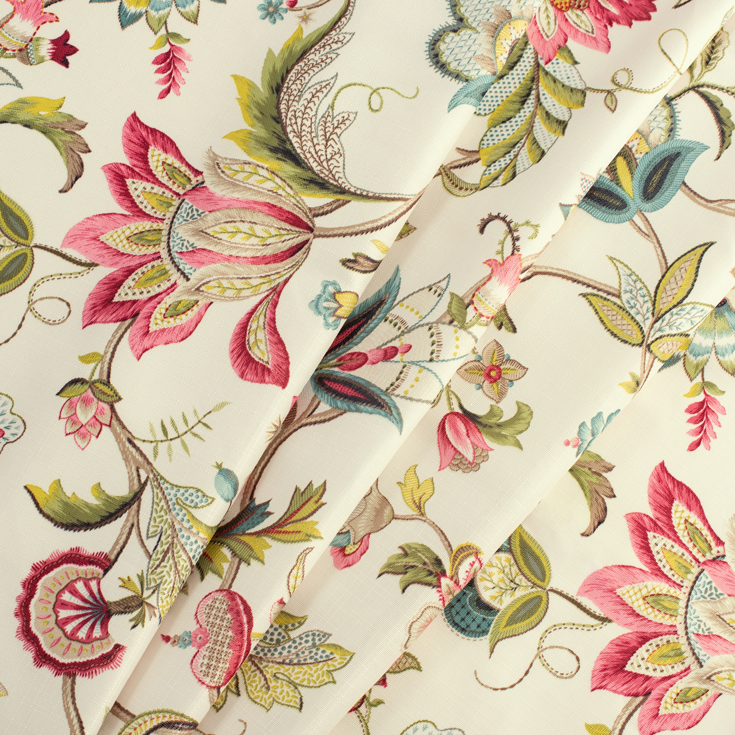 Ellis Curtain 100% Polyester Brissac Rod Pocket Tailored Colrful Jacobean Pattern Window Valance 70" x 15" Red