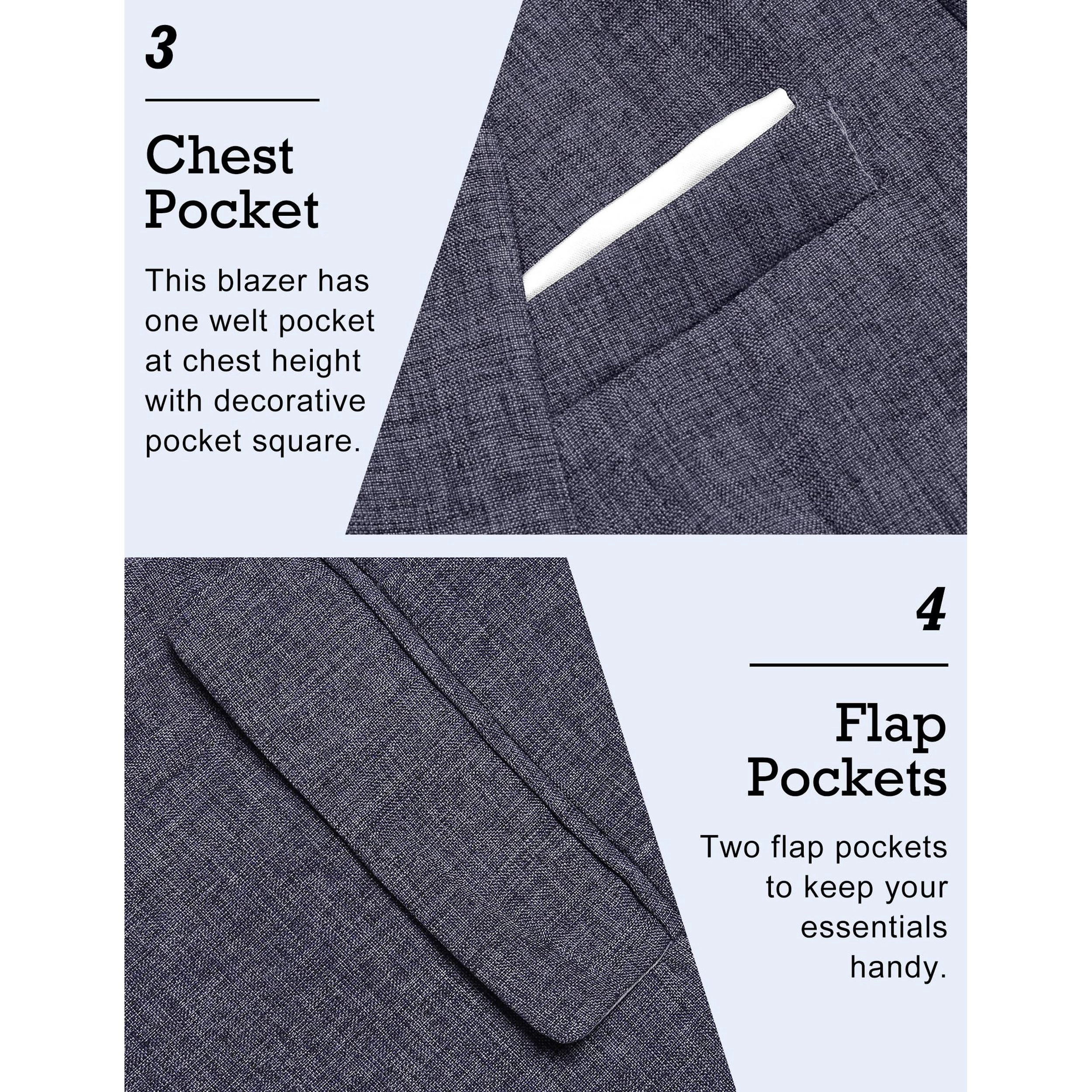 COOFANDY Men's Slim Fit Notch Lapel Casual Blazer Sport Coat Suit Jacket