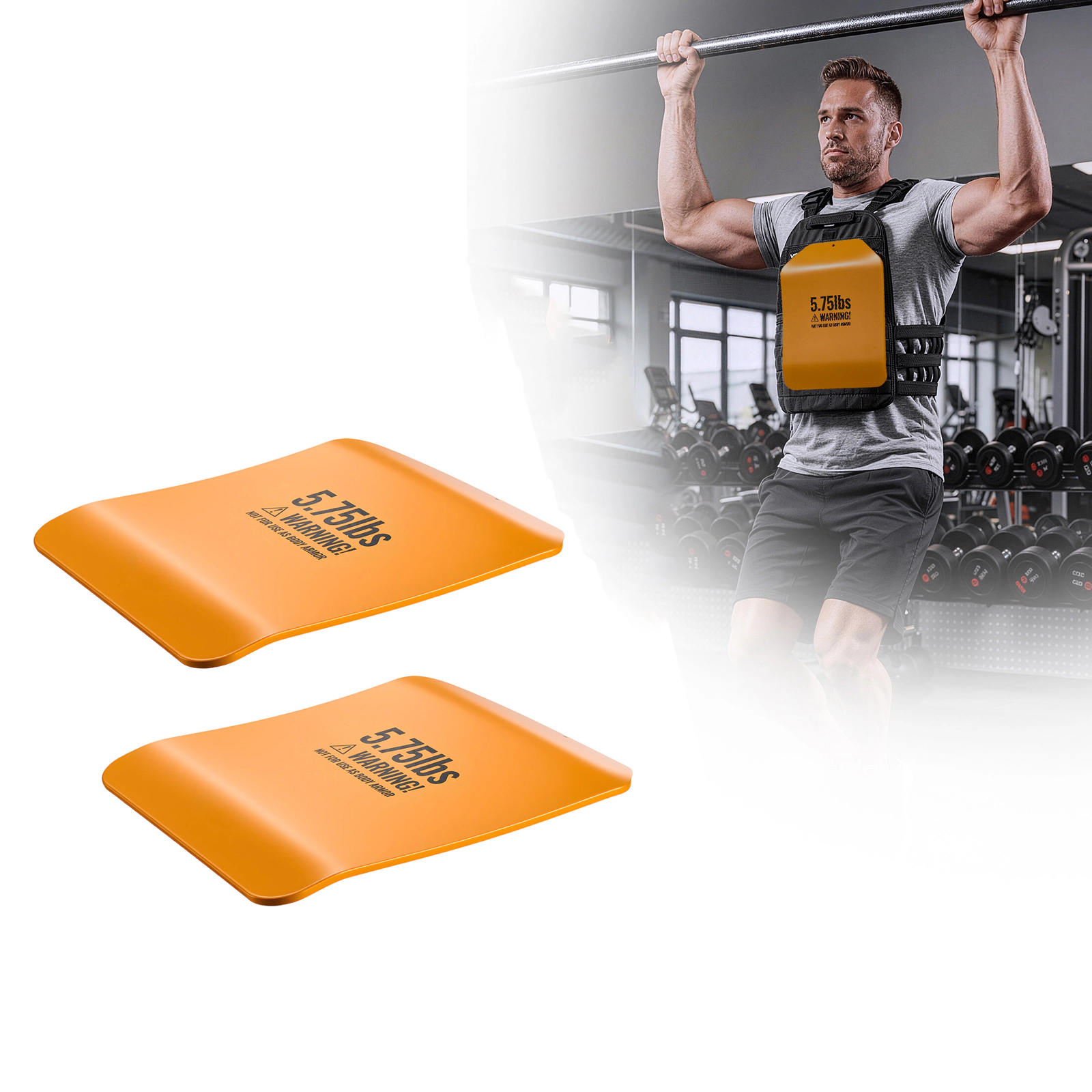 HONGGE Curved Weight Vest Plates Pairs Premium Steel Tactical Weighted Plates for Vest Ergonomic Design for Strength