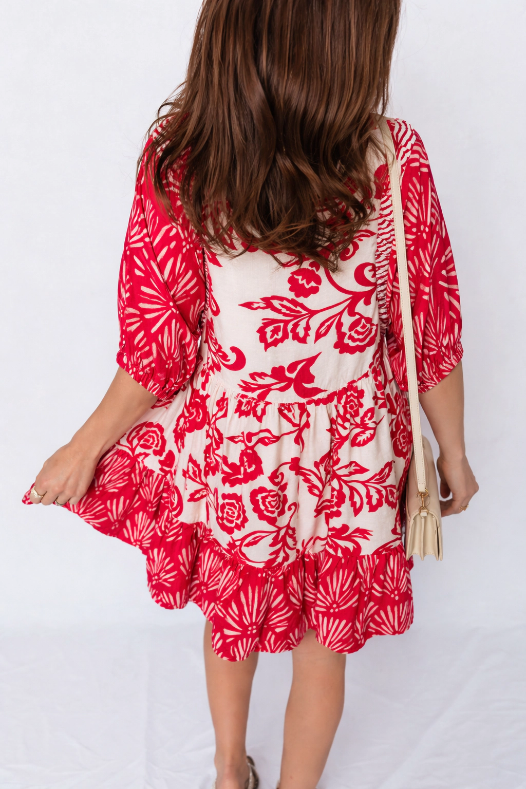 Threaded Pear Women's Ariel Loose Flower Mini Dress