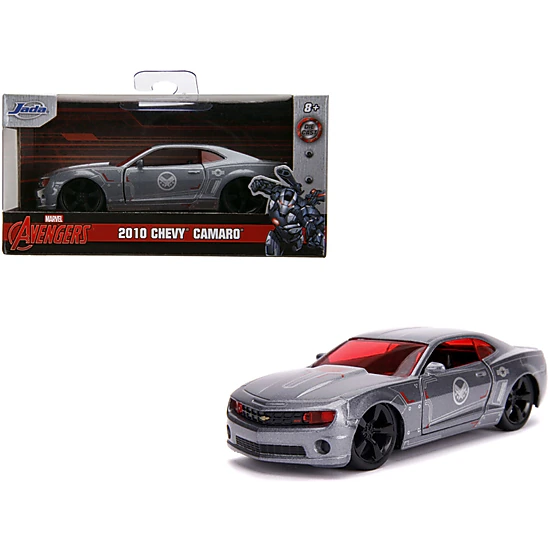 Jada 2010 Chevrolet Camaro Silver "War Machine" "Avengers" "Marvel" Series 1/32 Diecast Model Car By Jada