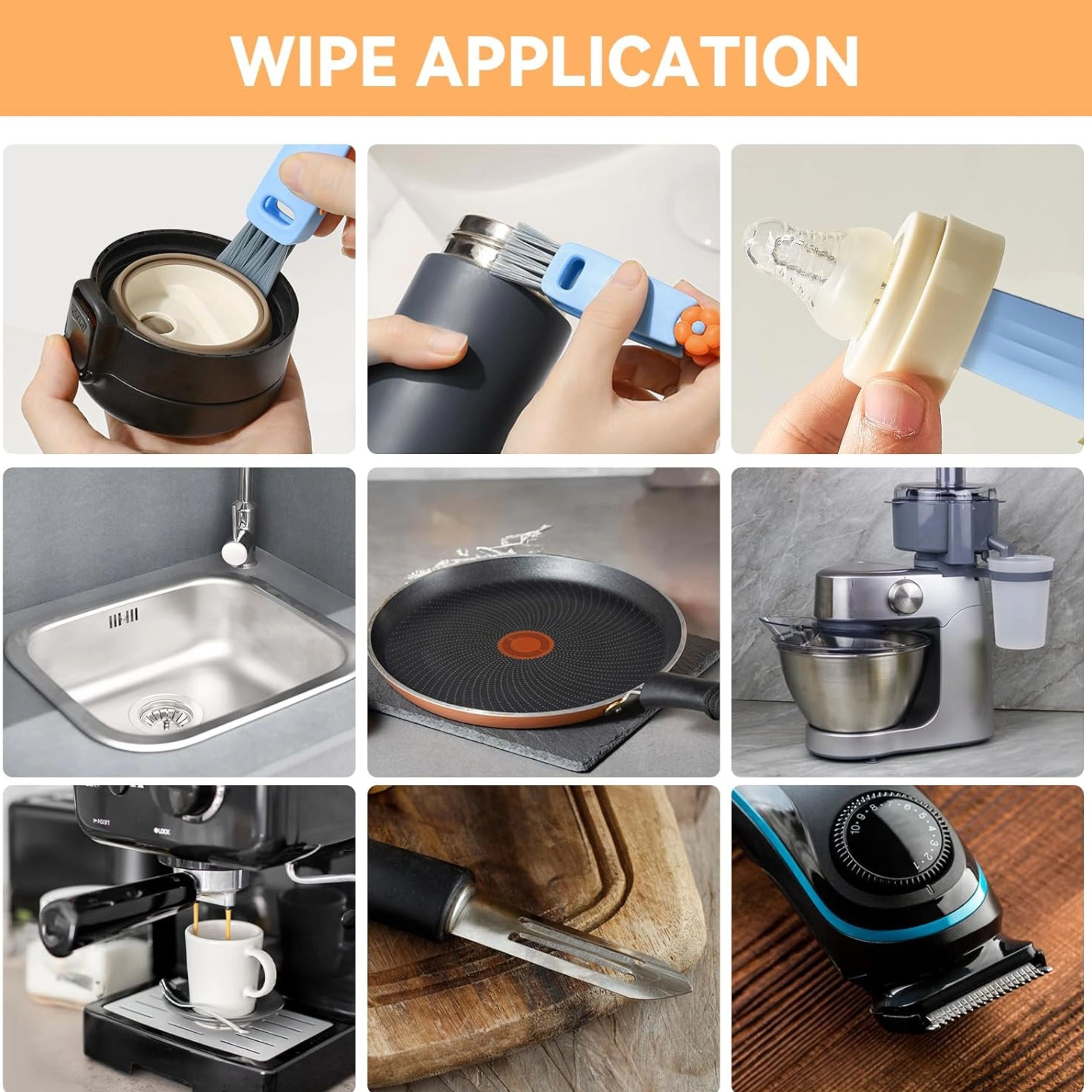 Stock Preferred 3in1 Cup Lid Gap Cleaning Brush Set Multifunctional Bottle Cleaner