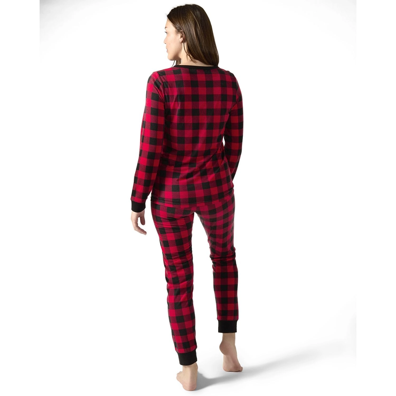 MeMoi Women's Buffalo Plaid Two-Piece PJ Set a Bag