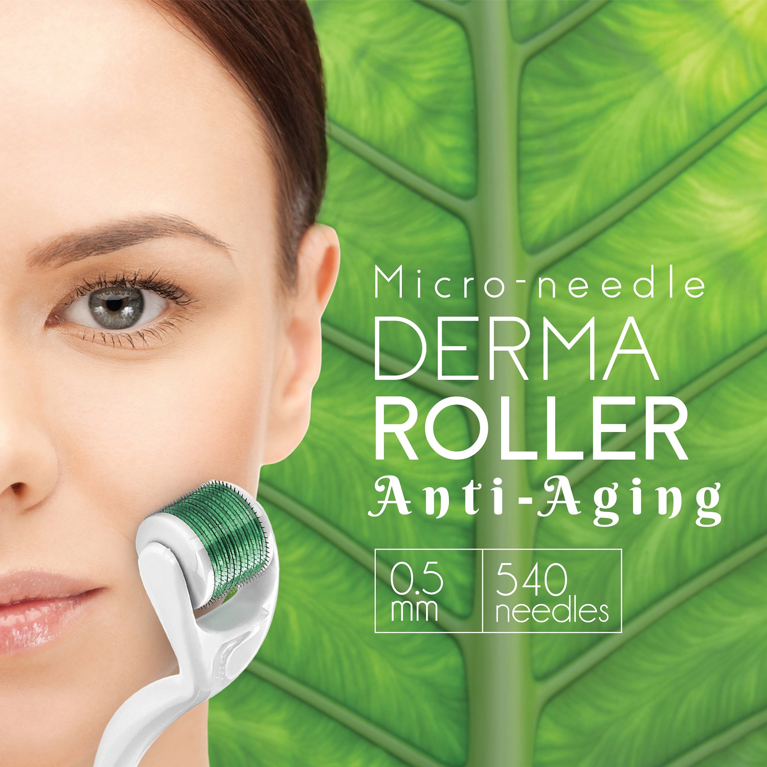 Pursonic Unisex Skin Care Micro Needle Derma Roller – 0.5 mm Facial Exfoliating & Rejuvenating Tool