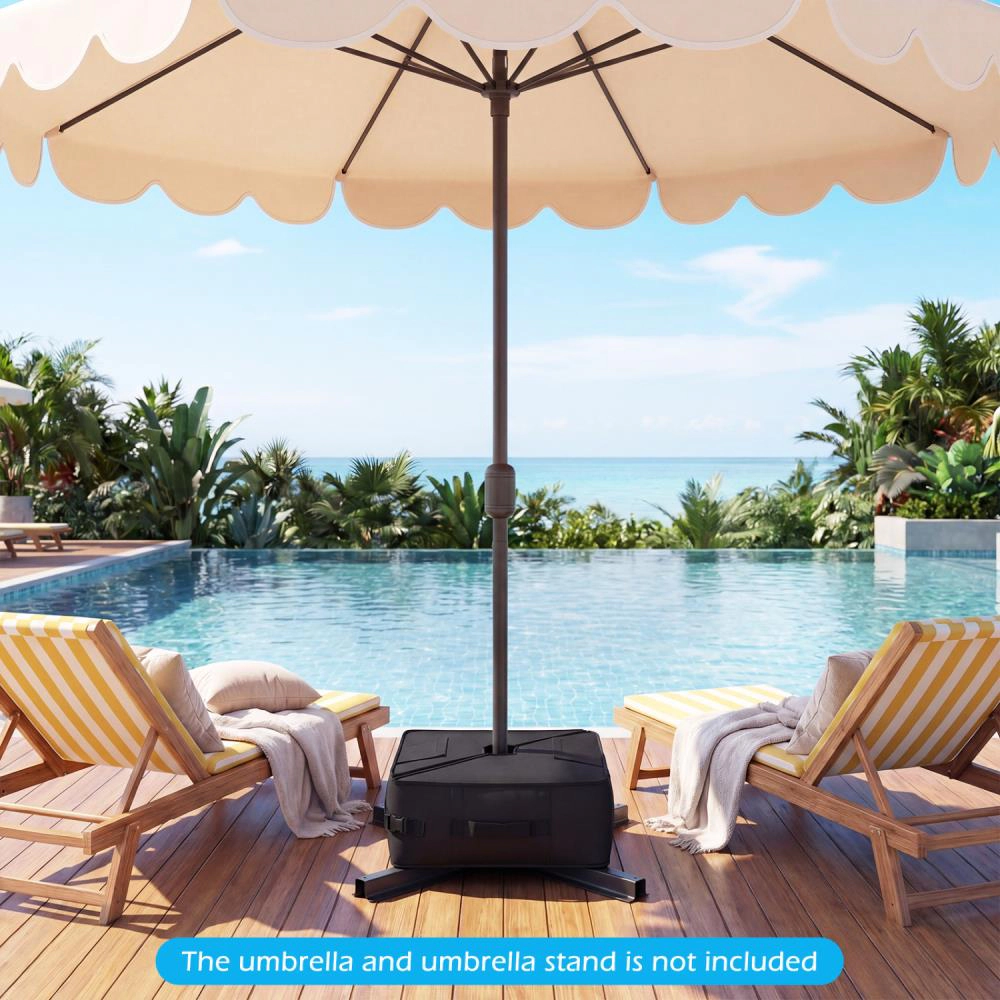 Hivvago 18.5" Square Umbrella Base Weight With Weatherproof Fabric