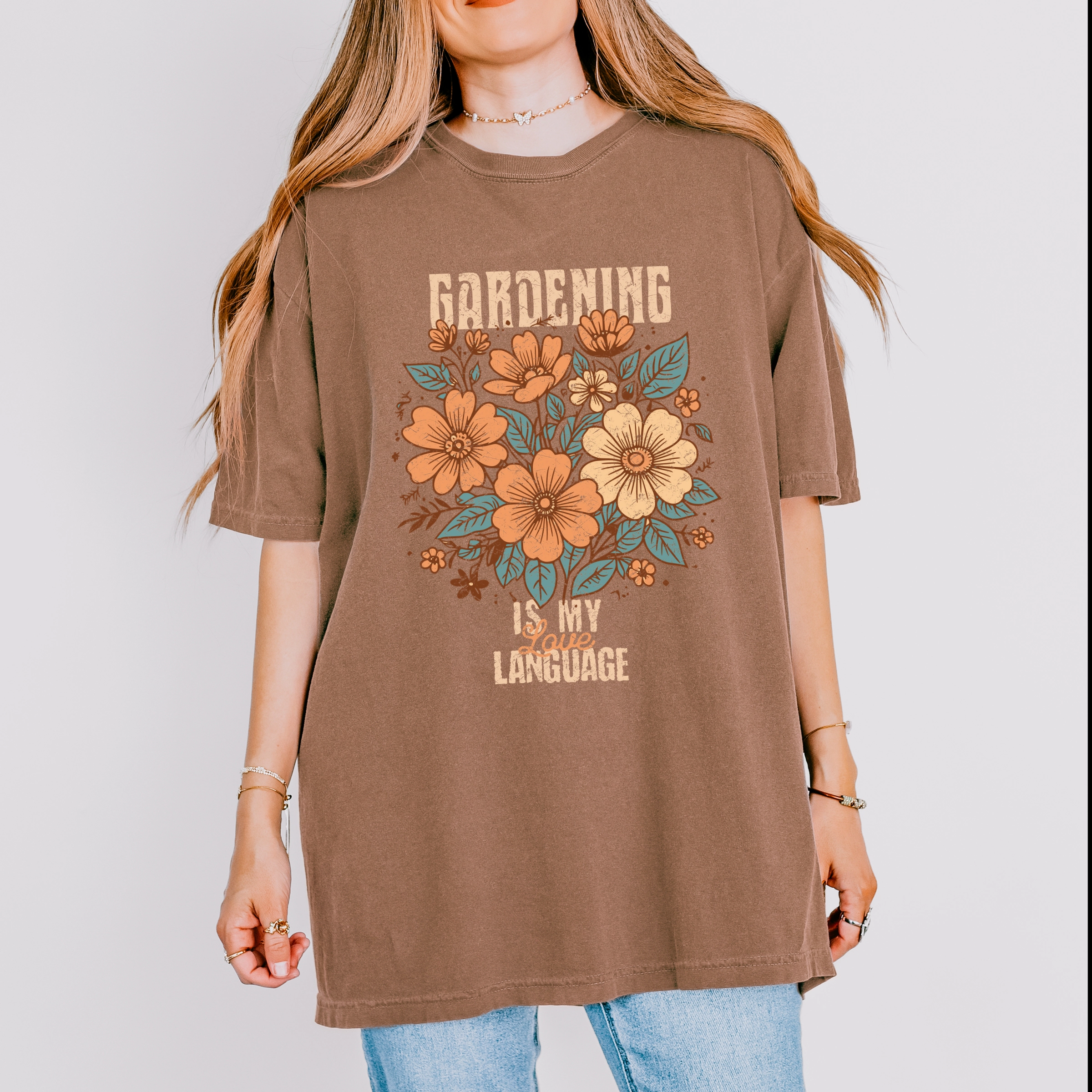 Simply Sage Market - Gardening Is My Love Language Women's Garment Dyed Graphic T-Shirt