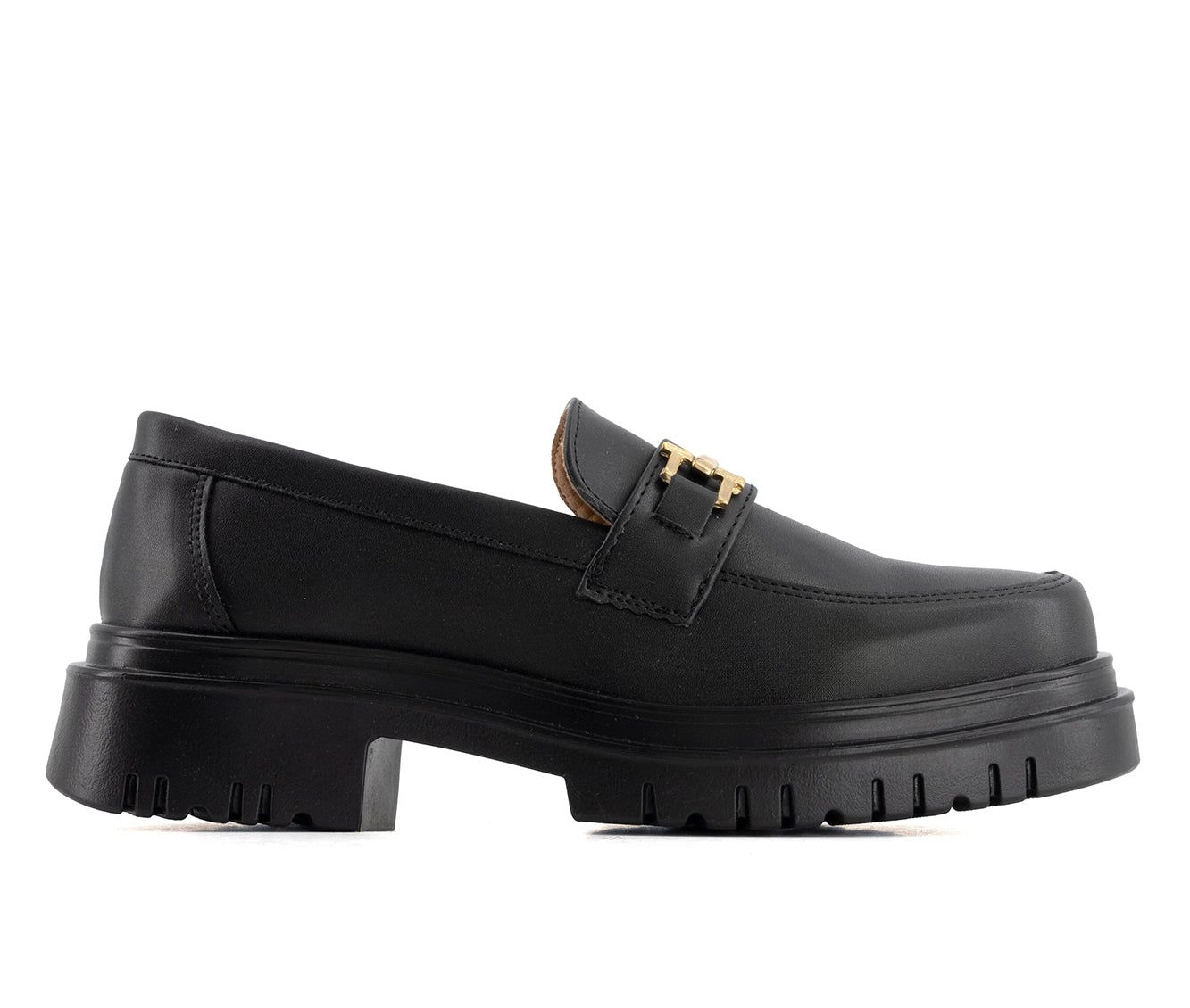 Andrea Womens Penny Loafers With Golden Ornament