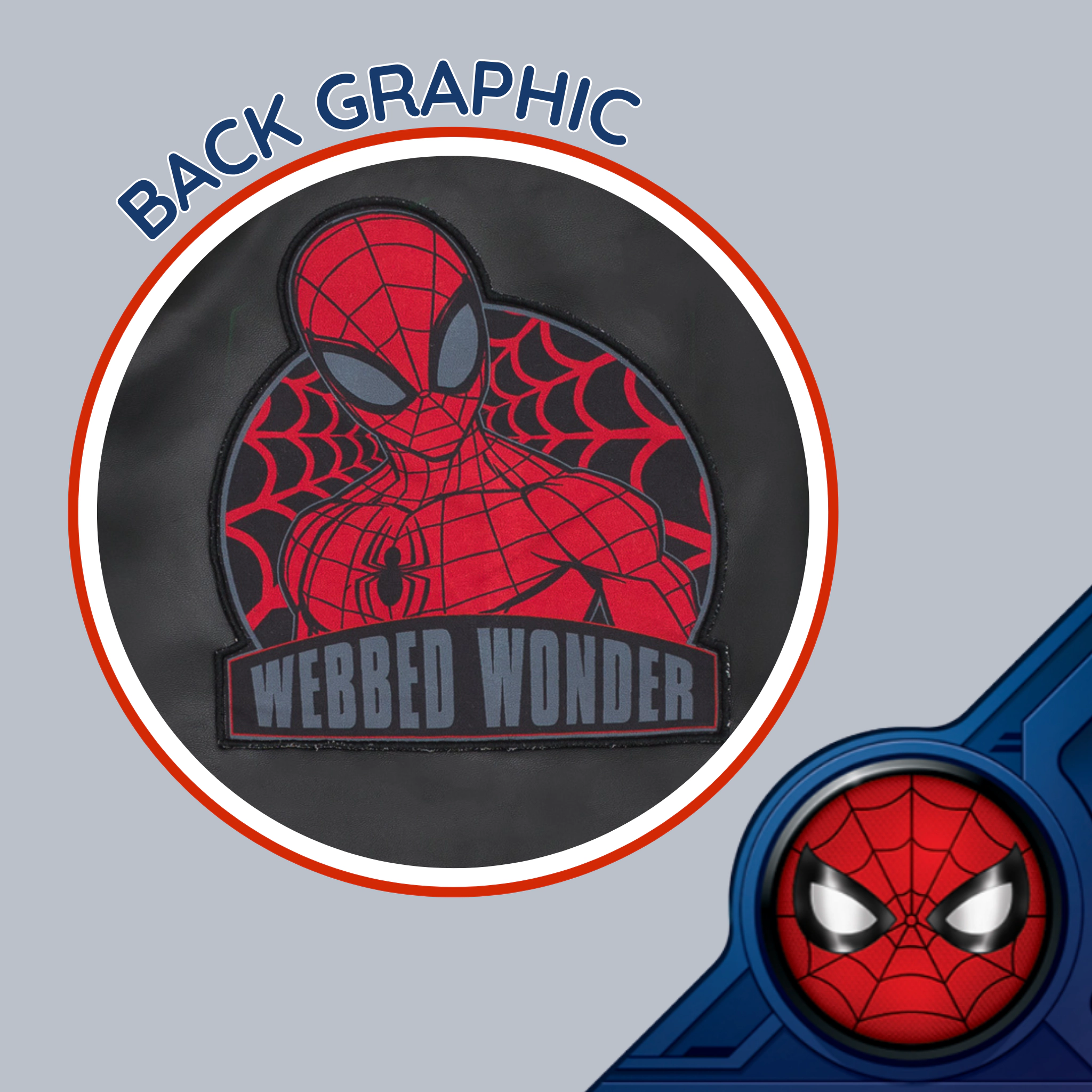 Marvel Spider-Man Boys' Zip-Up Leather Jacket