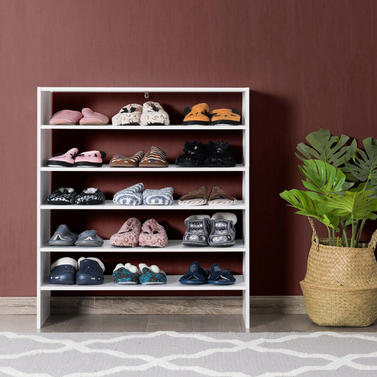 Hivvago Wooden Shoe Rack with Bench and Entryway Storage