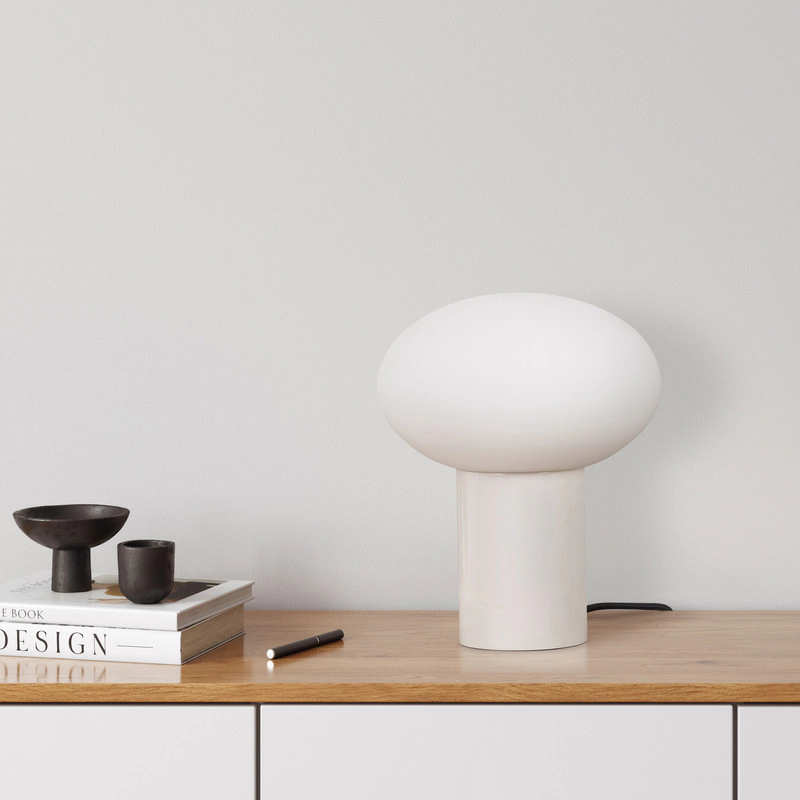 Brightech Ivy Glass Wood Desk Lamp