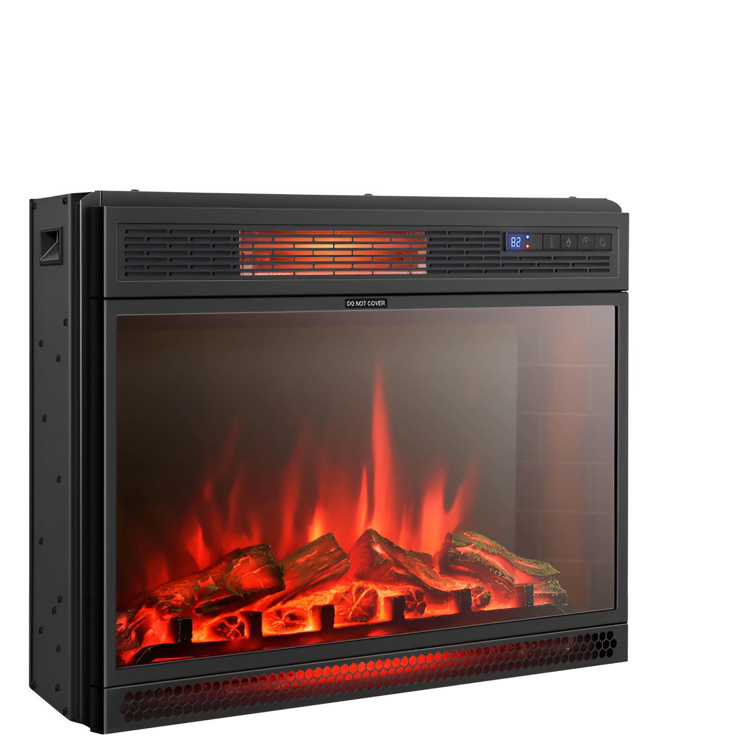 SlickBlue Recessed Electric Fireplace Insert with 2 Heat Settings Thermostat