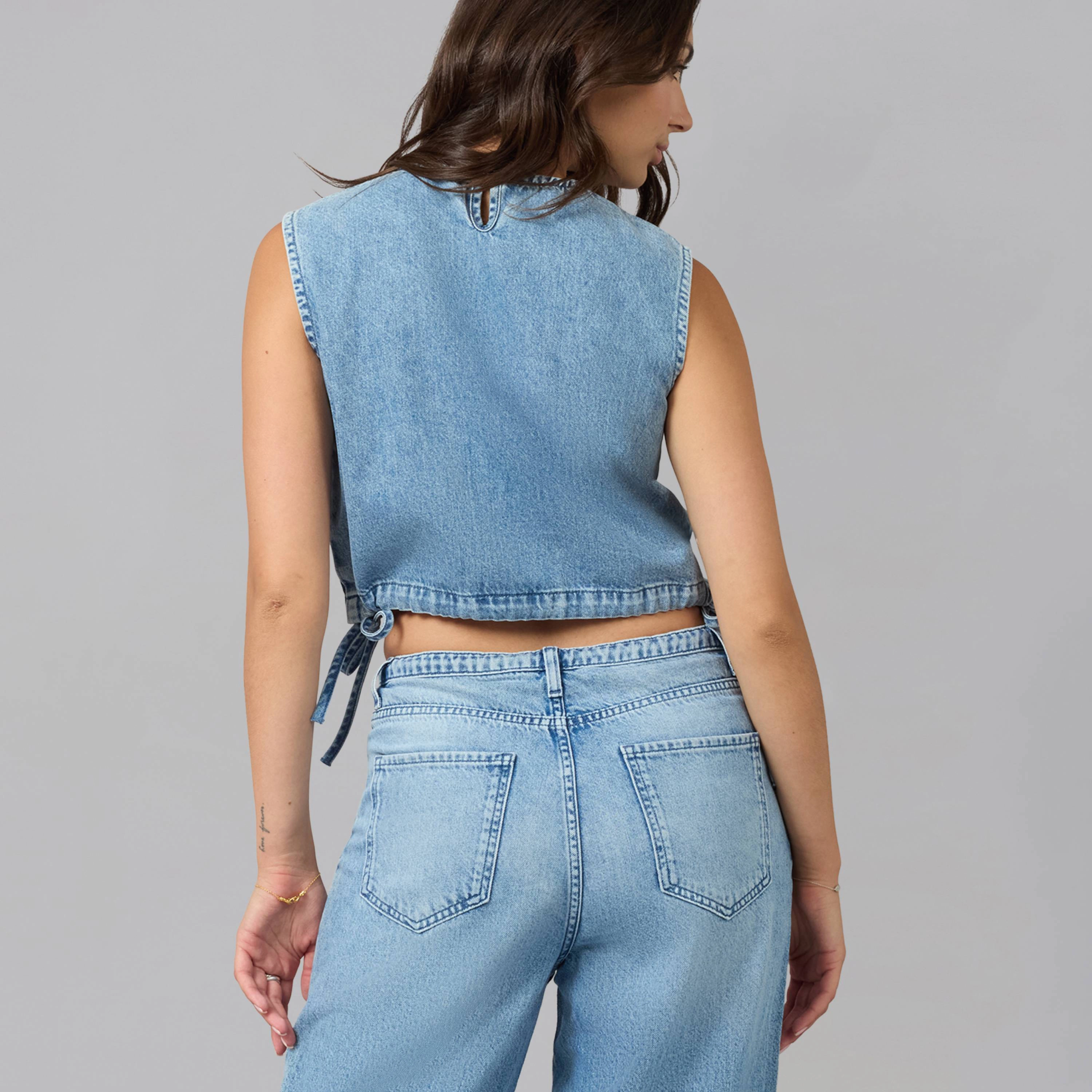 Lola Denim Womens Liel Cotton Twill Top