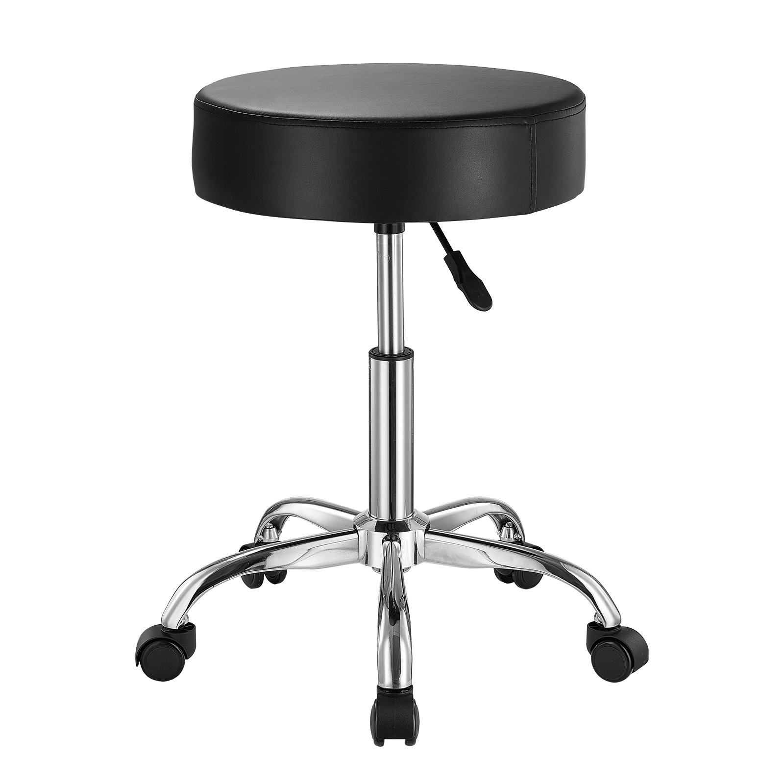 HONGGE Rolling Stool with Wheels 450 LBS Weight Capacity Round Rolling Stool Chair Height Adjustable Thickened PU